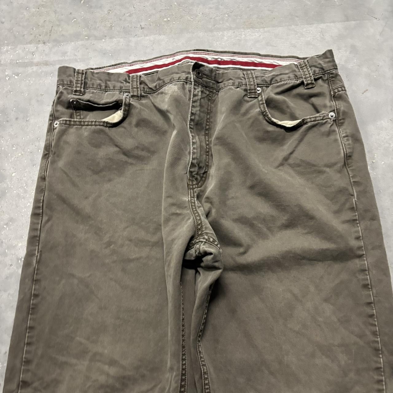 Japanese Brand × Vintage Crazy Vintage Y2K/2000s Grunge Khaki Brown Skater Workwear Casual Pants! Size US 38 / EU 54 - 5 Thumbnail