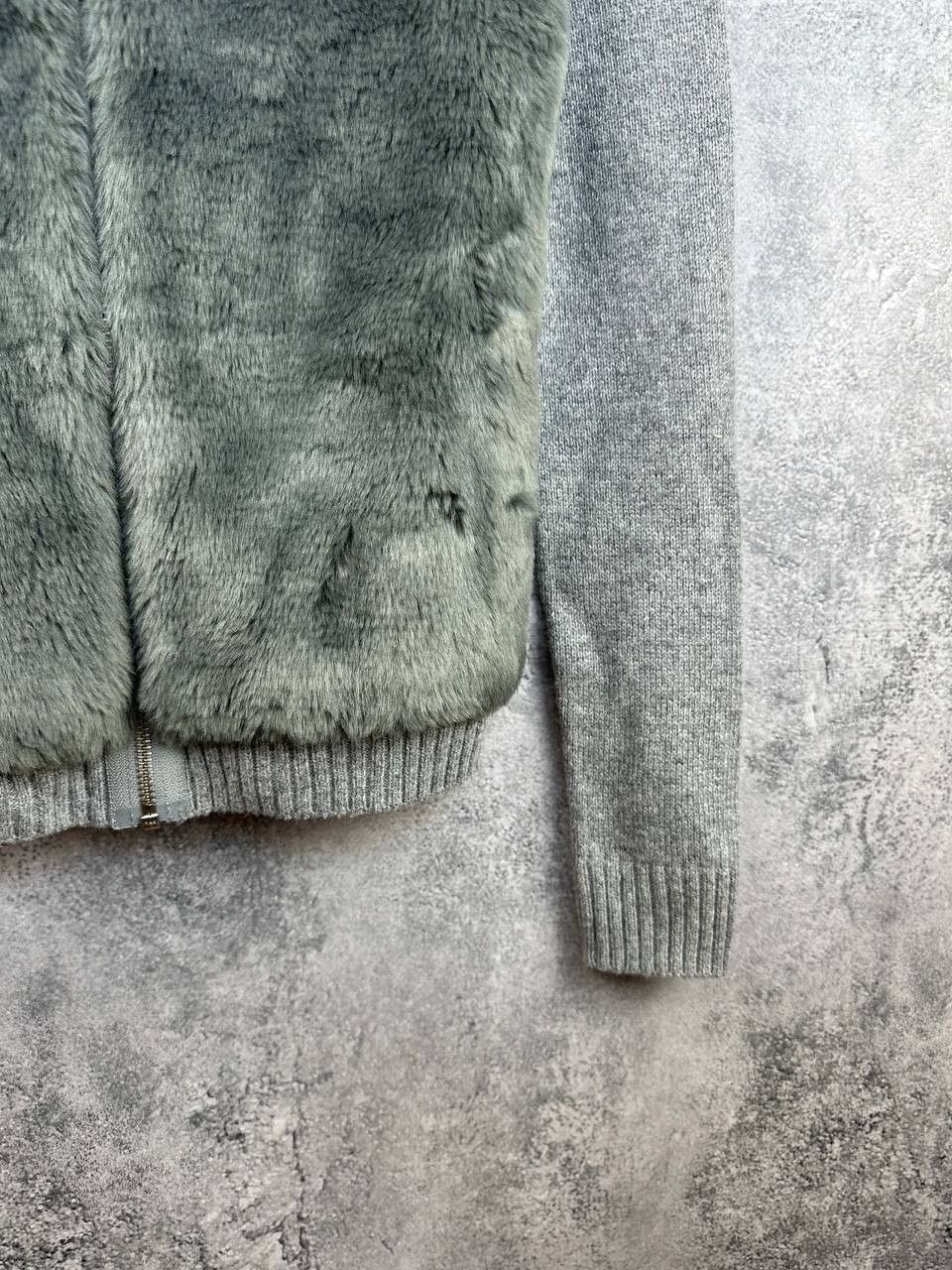 The Kooples The Kooples Wool Blend Faux Fur Panel Full Zip Cardigan Swt Size XS / US 0-2 / IT 36-38 - 8 Thumbnail
