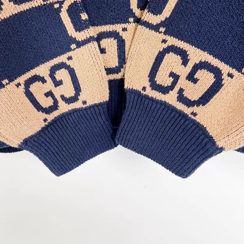 Gucci Gucci Khaki Color Logo jacquard hooded knitwear Size US S / EU 44-46 / 1 - 6 Thumbnail