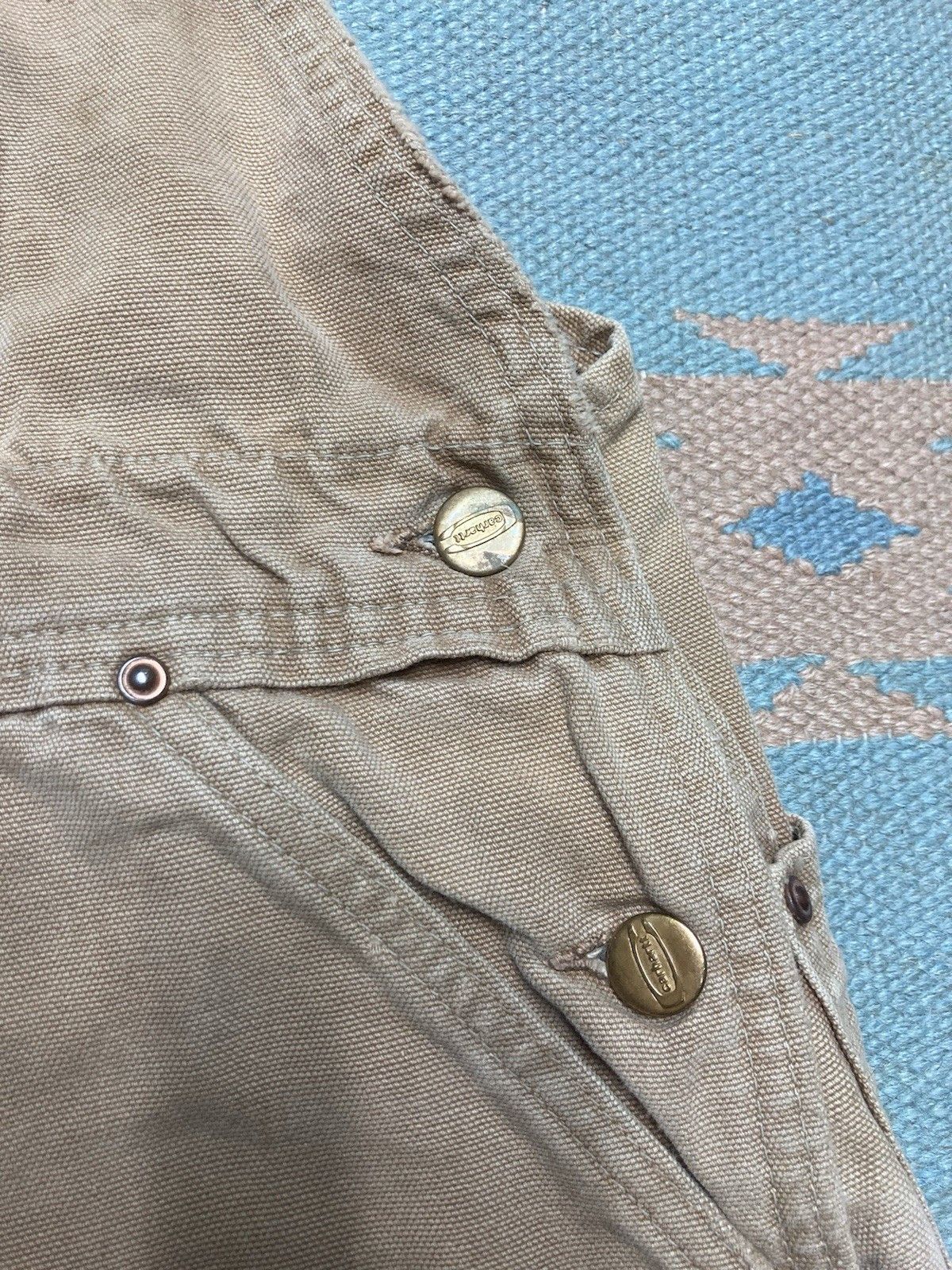Vintage 1960s 70s carhartt overalls double knee canvas Big C 40x27 Size US 40 / EU 56 - 10 Thumbnail