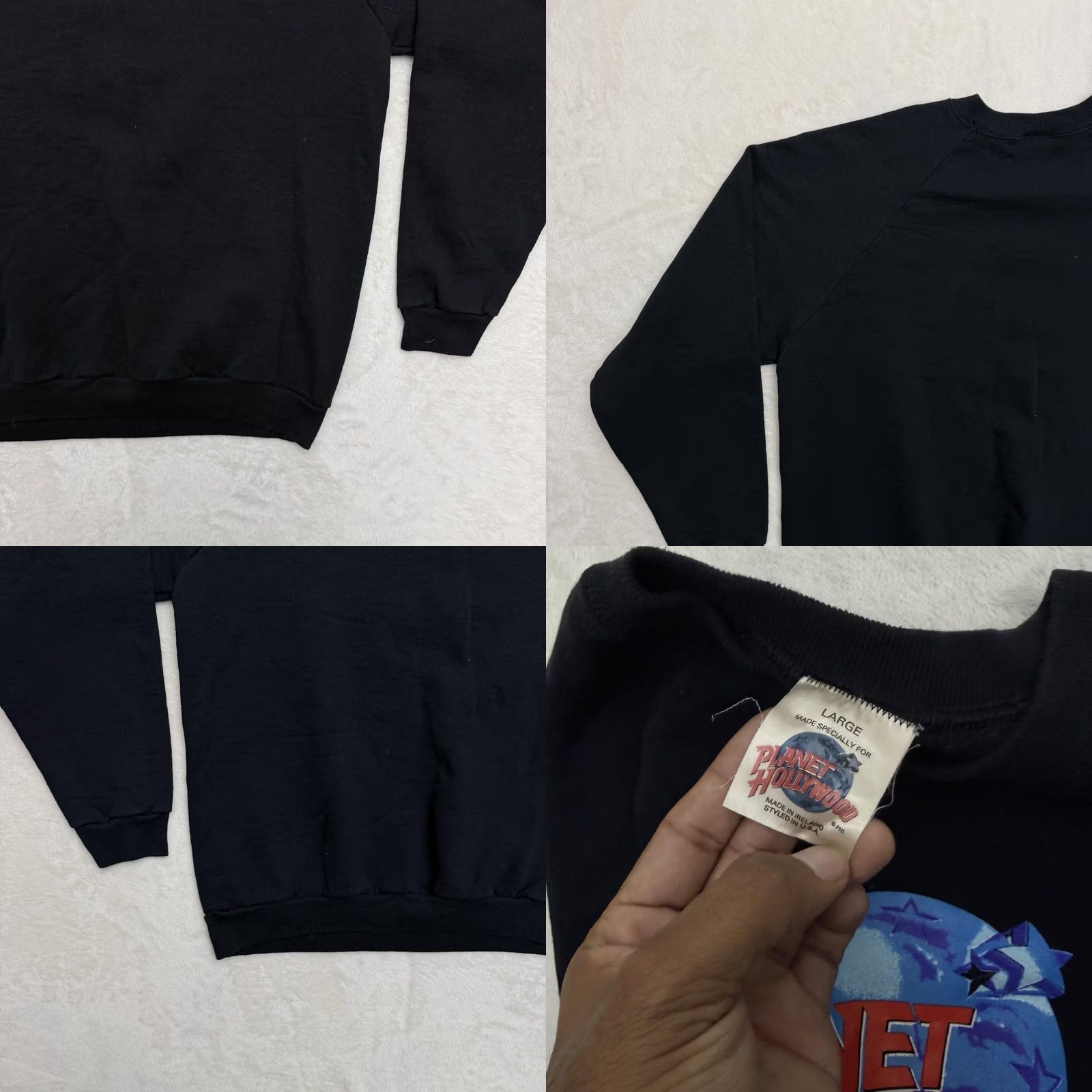 Planet Hollywood VINTAGE Planet Hollywood London Sweatshirt Mens Large Black Graphic 90s Crewneck Logo Printed Pullover Movie City Size US L / EU 52-54 / 3 - 9 Thumbnail