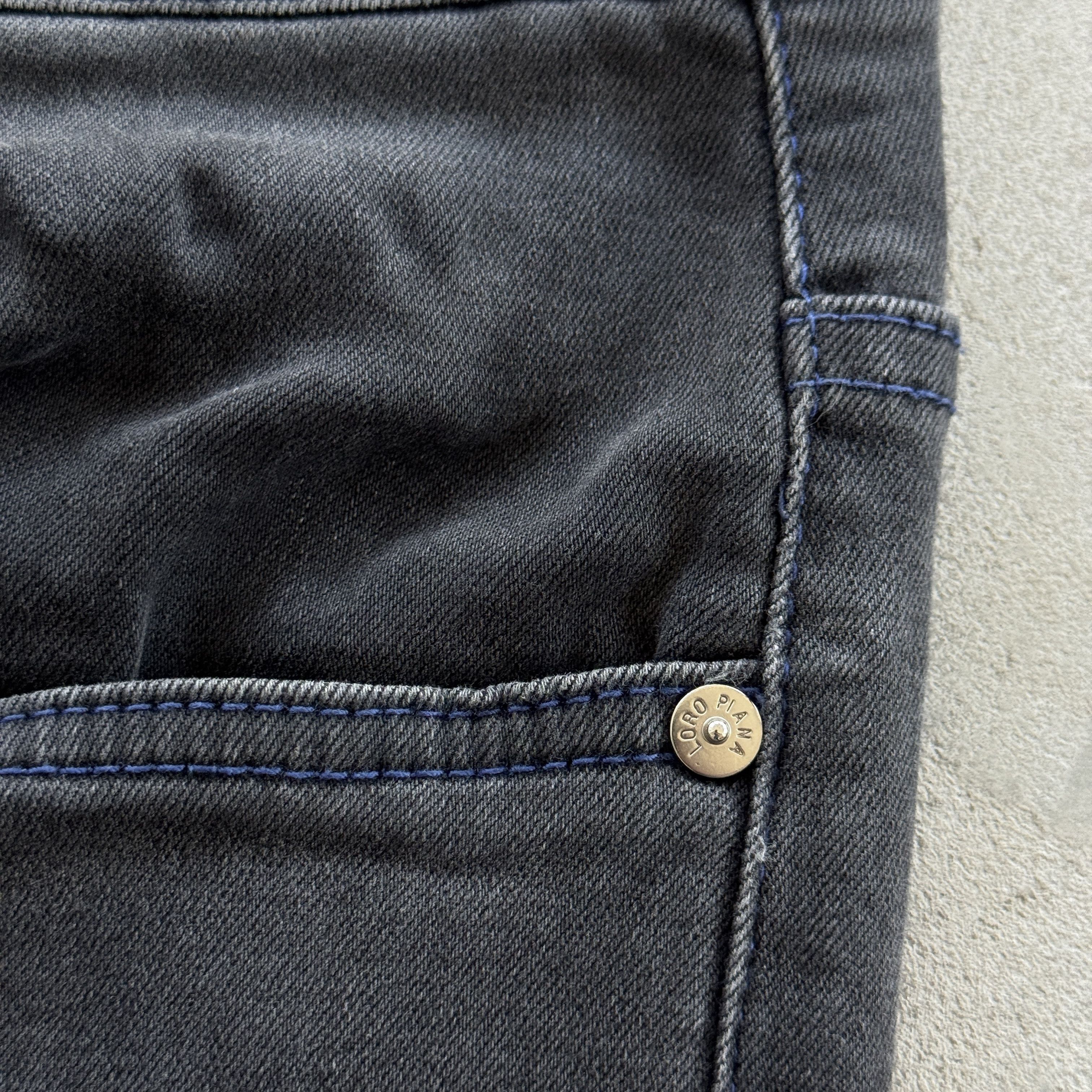 Loro Piana Loro Piana Slim Fit Distressed Grey Jeans Made In Italy W33 Size US 33 - 8 Thumbnail
