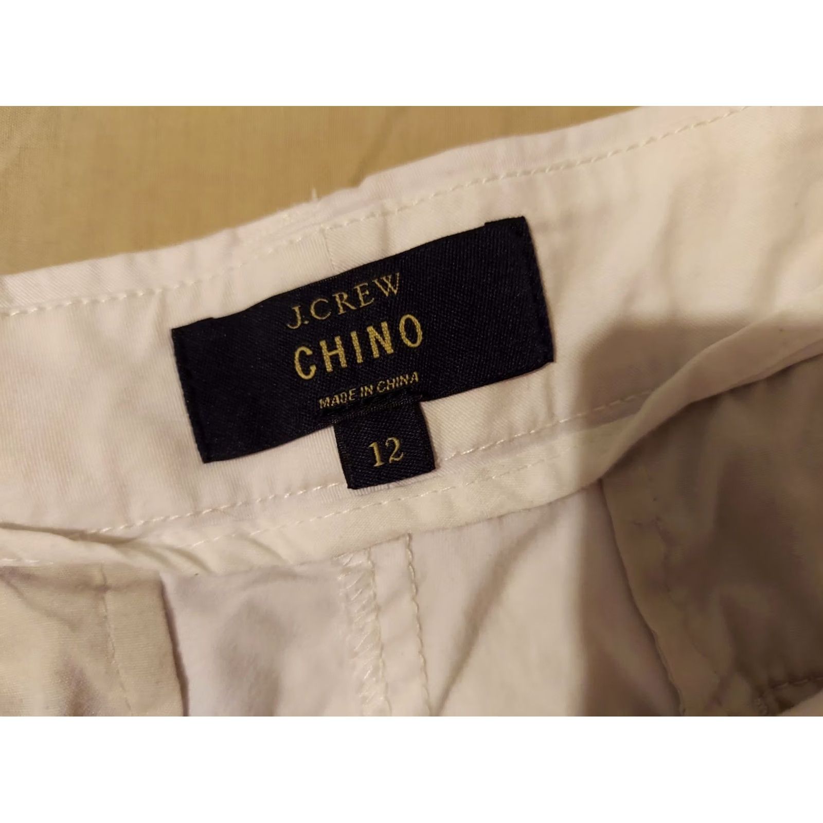 J.Crew J. Crew Shorts Womens Size 12 Beige Cotton Chino Casual Size 34" / US 12 / IT 48 - 3 Thumbnail