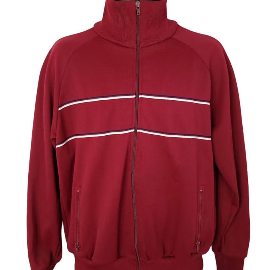Vintage VINTAGE Sports Scene Track Jacket Mens Size Large Red 80s Full Zip Striped Size US L / EU 52-54 / 3 - 2 Thumbnail