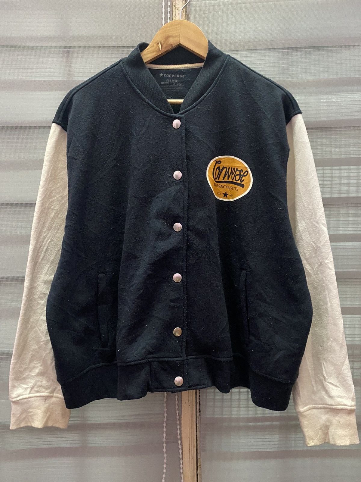 Converse × Vintage Converse Massachusetts Varsity Jacket Size US XXL / EU 58 / 5 - 1 Thumbnail