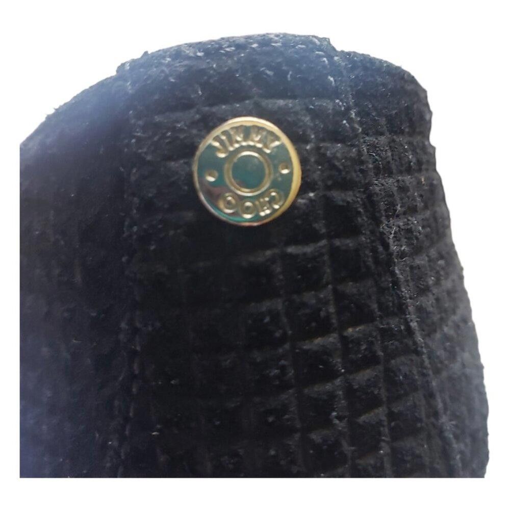 Jimmy Choo SH110 Jimmy Choo Black Cubed Suede Dawn Slip On Espadrille Size US 9.5 / IT 39.5 - 8 Thumbnail