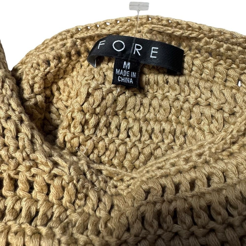Other New FORE Cut-Out Crochet Beige Mini Dress Size M Size M / US 6-8 / IT 42-44 - 8 Thumbnail
