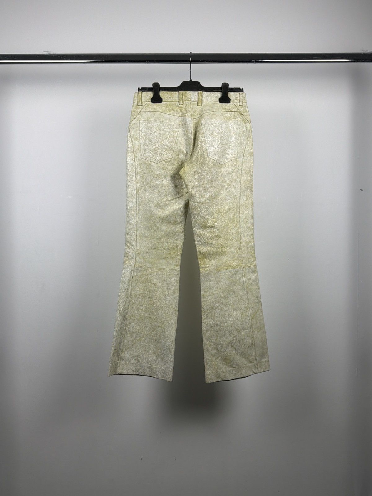 Roberto Cavalli Roberto Cavalli 2000’s Cracked Leather Flared Biker Pants Size 27" / US 4 / IT 40 - 8 Thumbnail