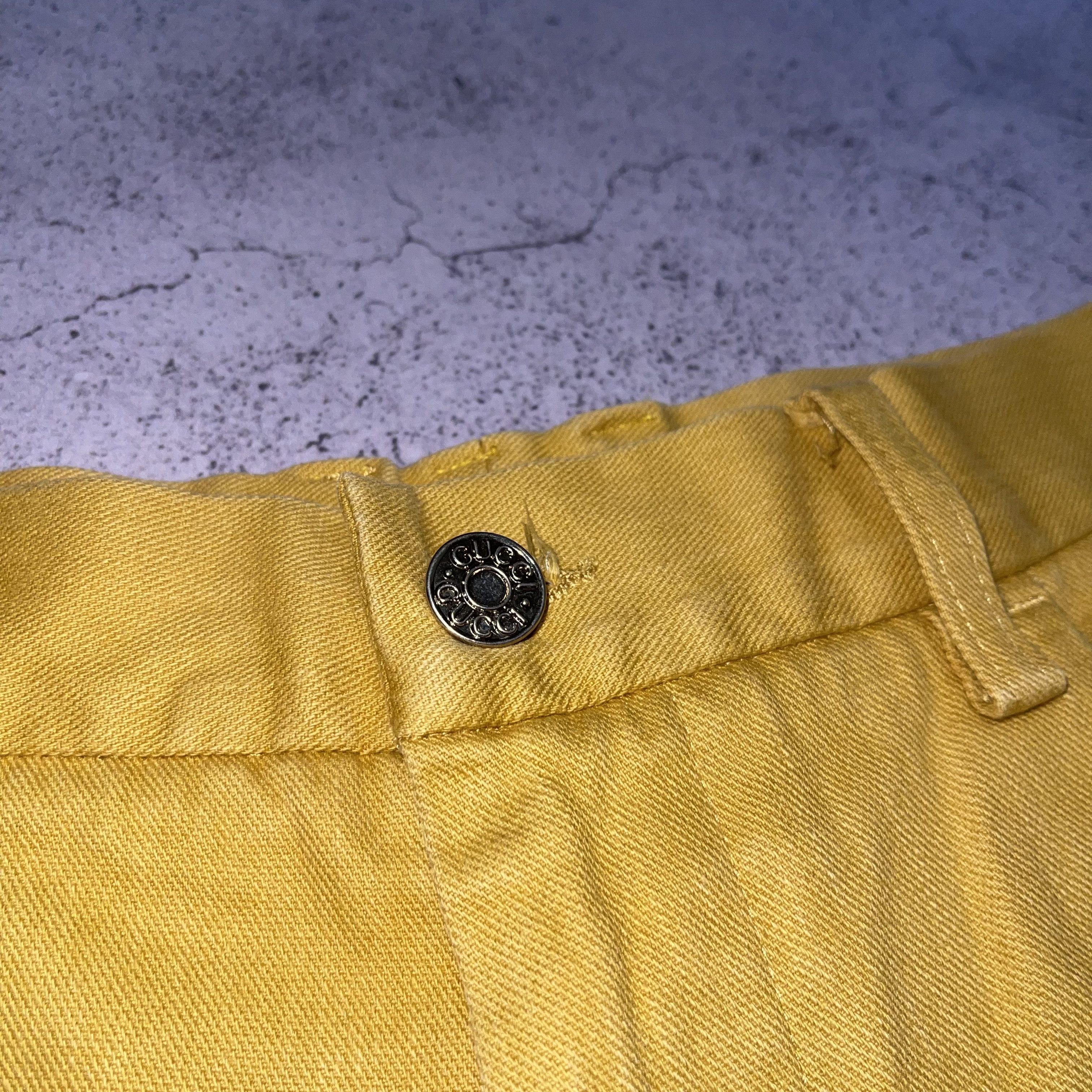 Gucci GUCCI old money skinny yellow denim pants Size US 34 / EU 50 - 2 Thumbnail