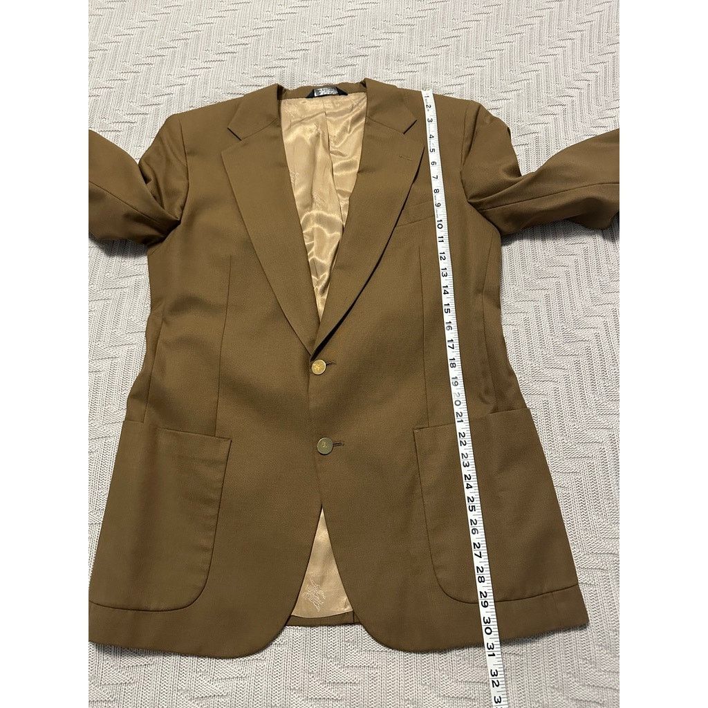 Burberry Vintage Burberry dark tan gold two button blazer size 40R Size 40R - 9 Thumbnail