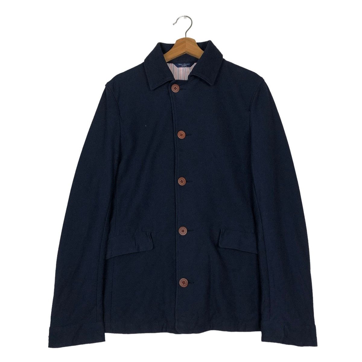 Japanese Brand 🔥VINTAGE CHORE JACKET BUTTON STRIPED LINING SHIPS JAPAN Size US XL / EU 56 / 4 - 1 Thumbnail