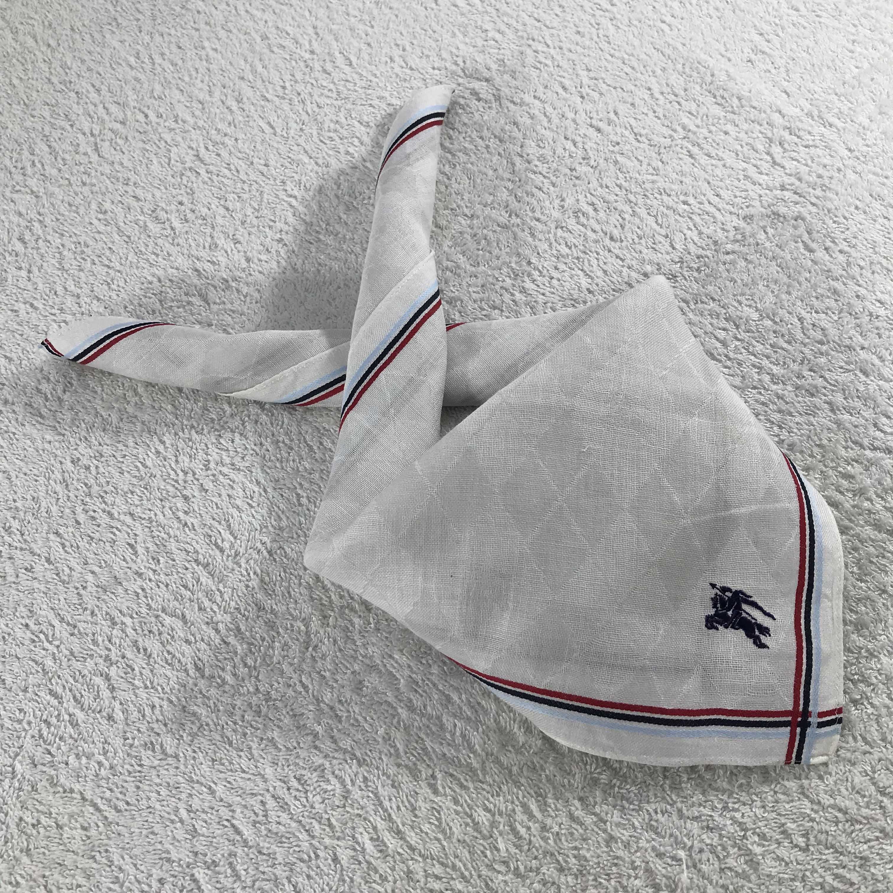 Burberry × Vintage Burberry Bandana / Handkerchief / Neckerchief - S284 Size ONE SIZE - 4 Thumbnail