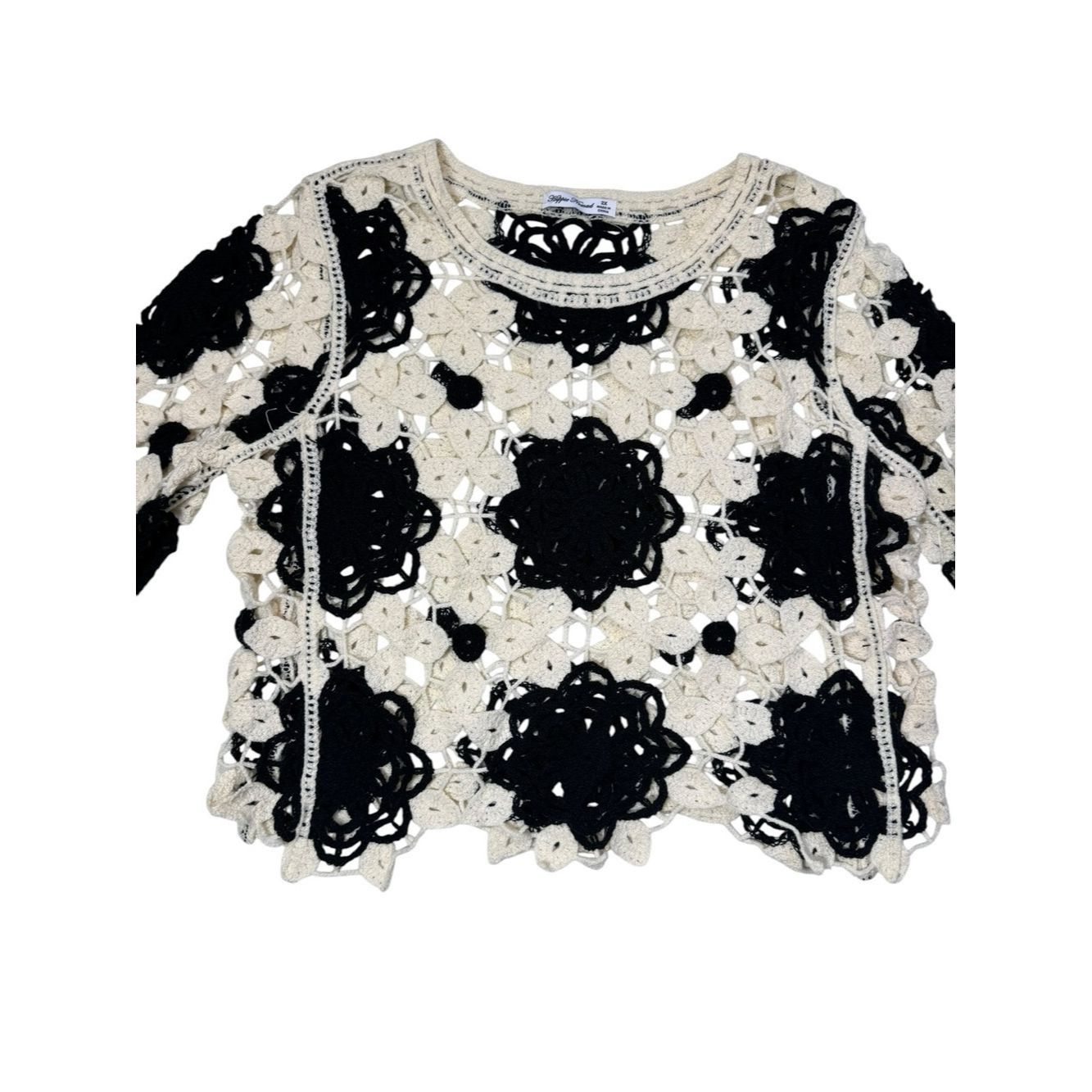 Other NWT New Hippie Nomad Crochet Cropped Sweater Size 2X Size XXL / US 16-18 / IT 52-54 - 4 Thumbnail