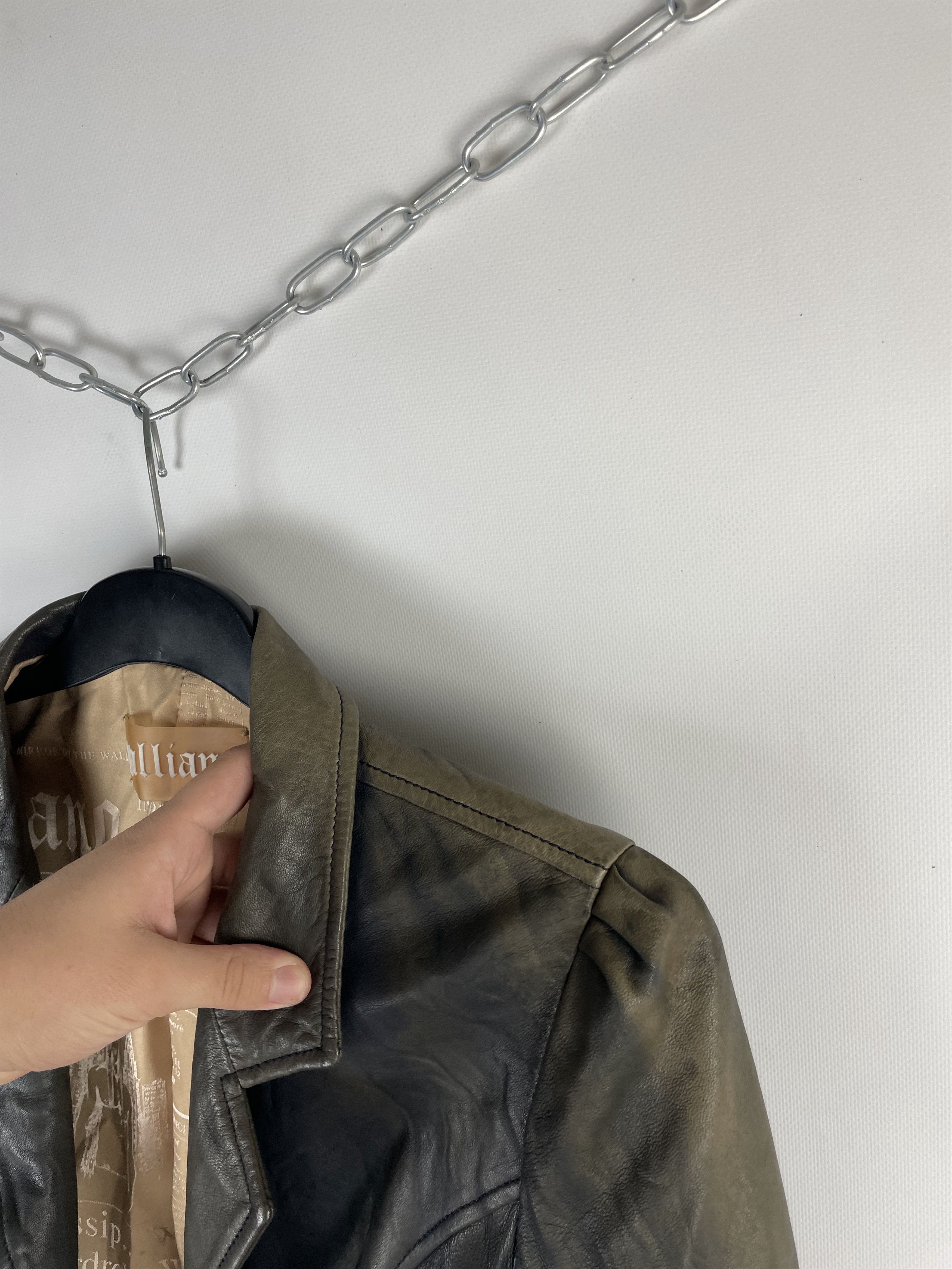 John Galliano John Galliano Real Leather Jacket Avant Garde Size L / US 10 / IT 46 - 8 Thumbnail