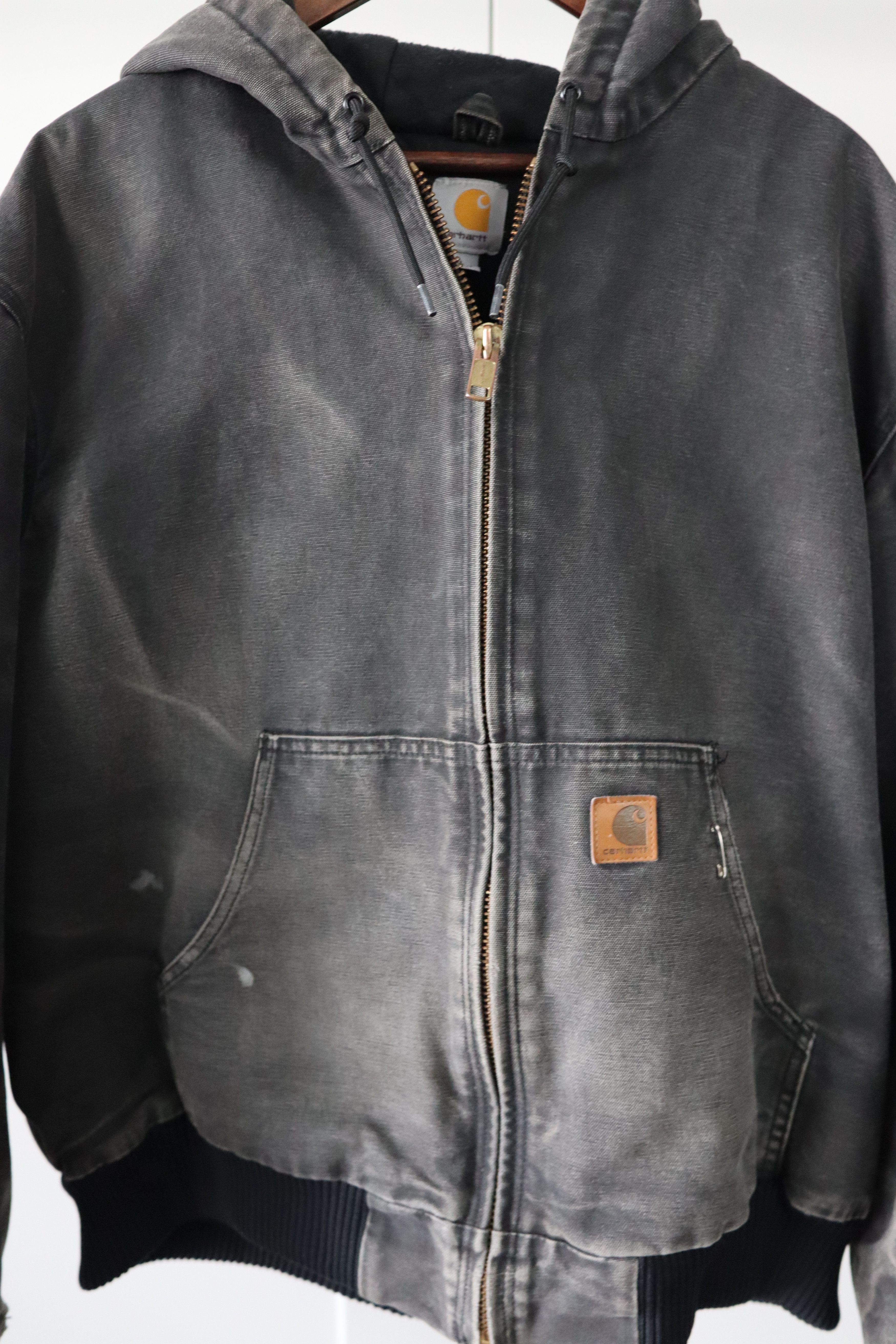 Carhartt Carhartt Faded Black Zip-Up Work Jacket Size US XL / EU 56 / 4 - 2 Thumbnail