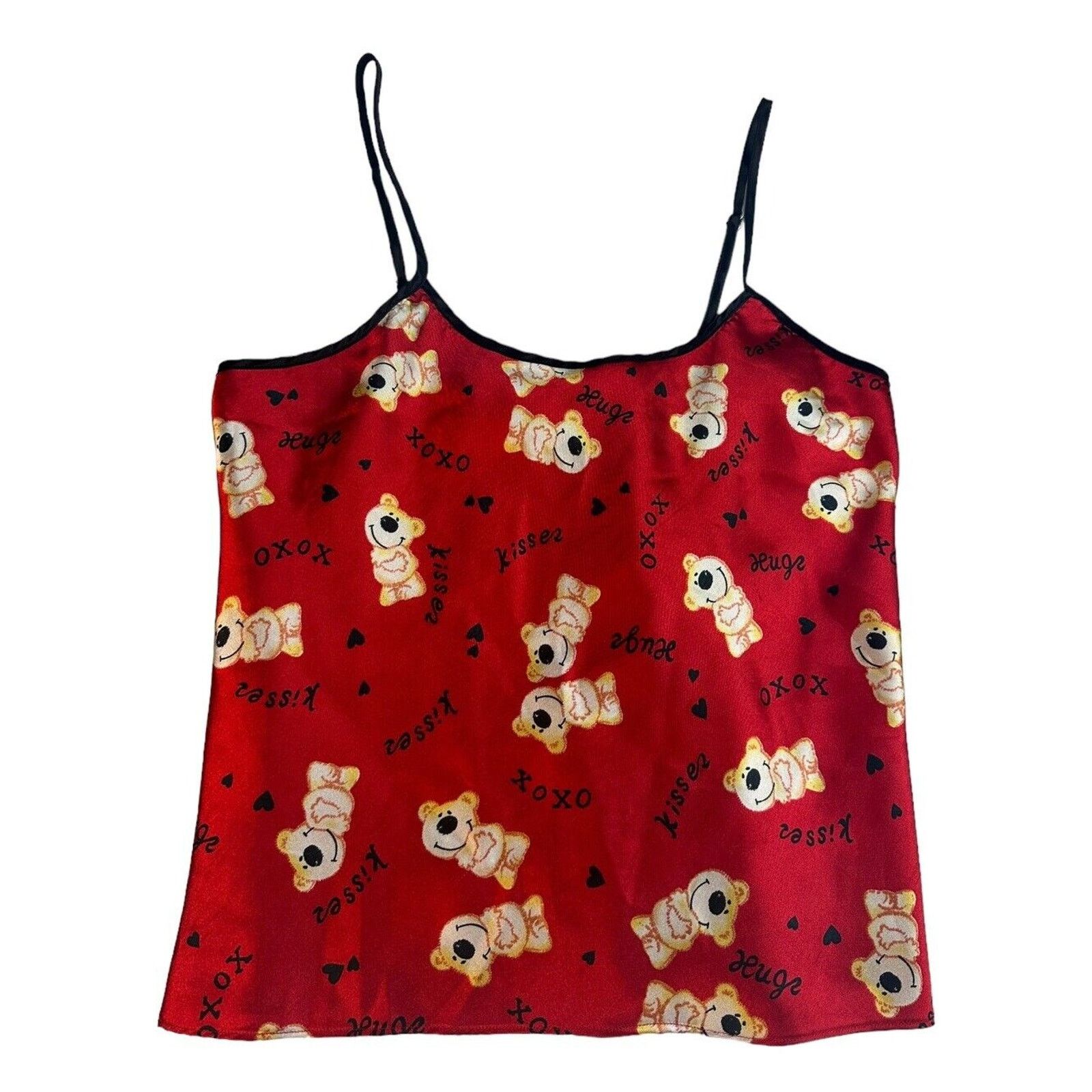 Other Fashion Bug Red Teddy Bear Satiny Pajama Set 90s Y2K Sz S Size ONE SIZE - 8 Thumbnail