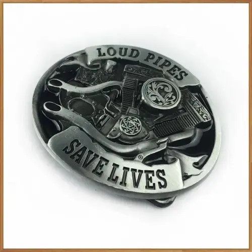 Jean ' LOUD PIPES ' motor engine belt buckle Size ONE SIZE - 2 Thumbnail