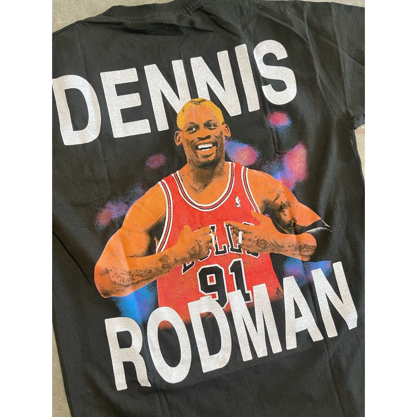 Other VTG BOOTLEG TEES DENNIS RODMAN SIGNATURE T-SHIRT 90S BLACK S Size US L / EU 52-54 / 3 - 4 Thumbnail