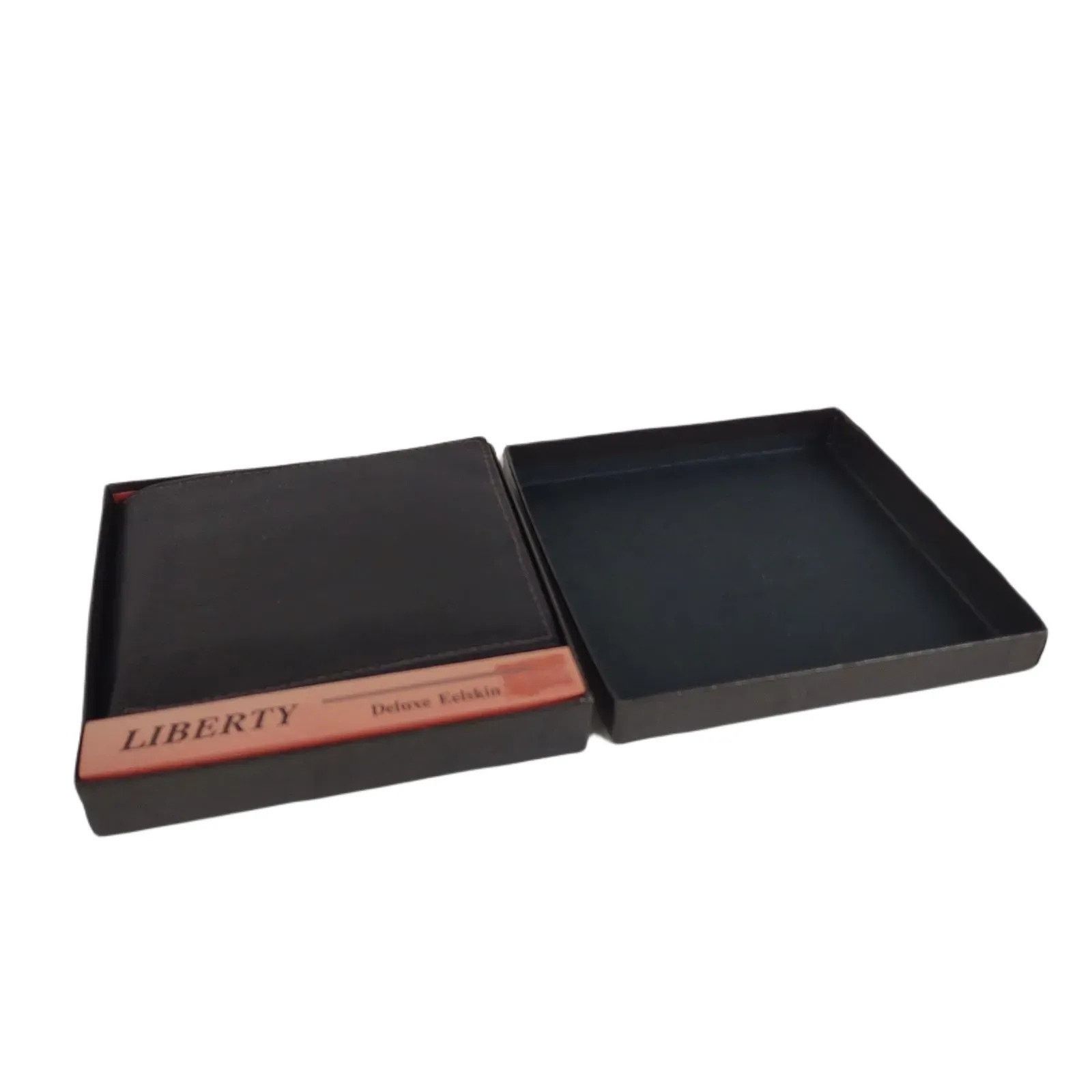 Liberty Liberty Eelskin Genuine Leather Men's Bi-Fold Black Wallet Size ONE SIZE - 2 Thumbnail