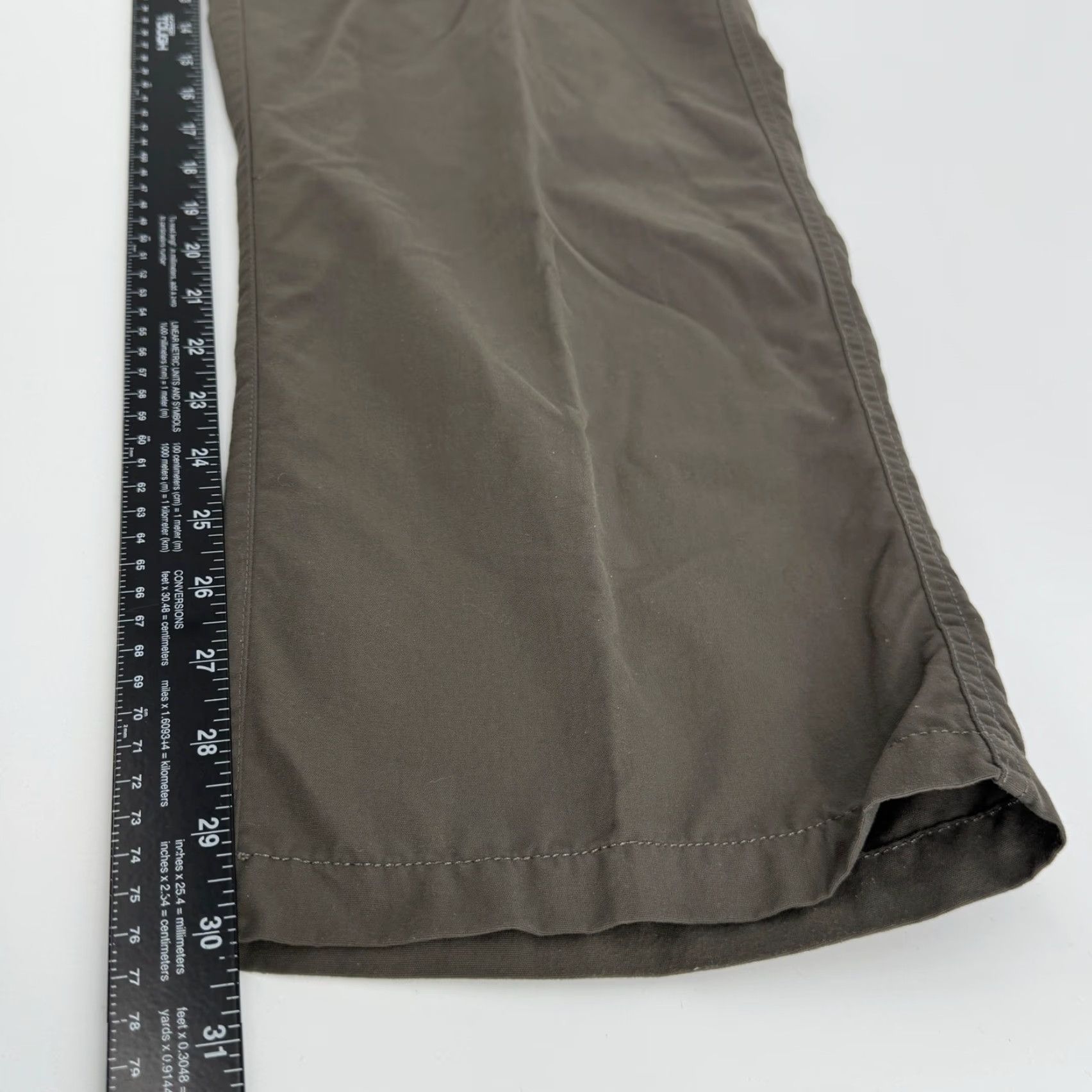 Vintage Clothing Arts Pants Cargo Men's 38x30 Gray Nylon Zip Pockets Hiking Cargo Pocket Slash Pocket Army Military Style Workwear Casual Travel Size US 38 / EU 54 - 8 Thumbnail