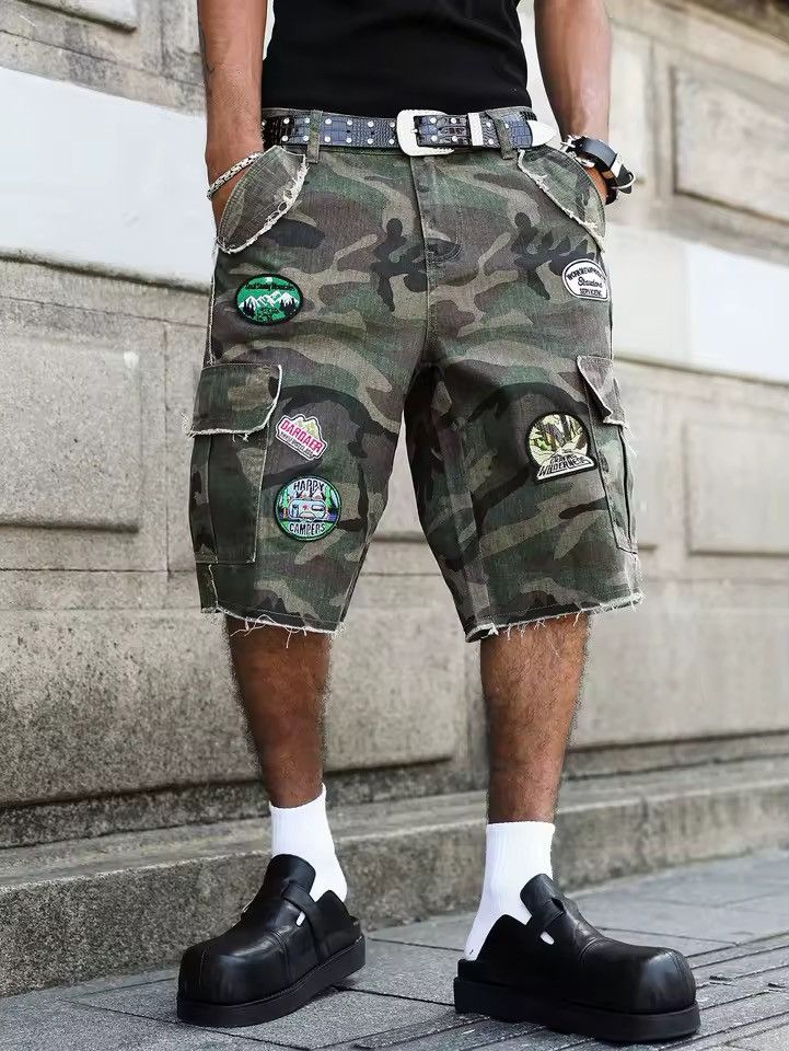 Other Camo Cargo Shorts - Multi-Pocket Utility Wear - Gorpcore Size US 31 - 7 Thumbnail