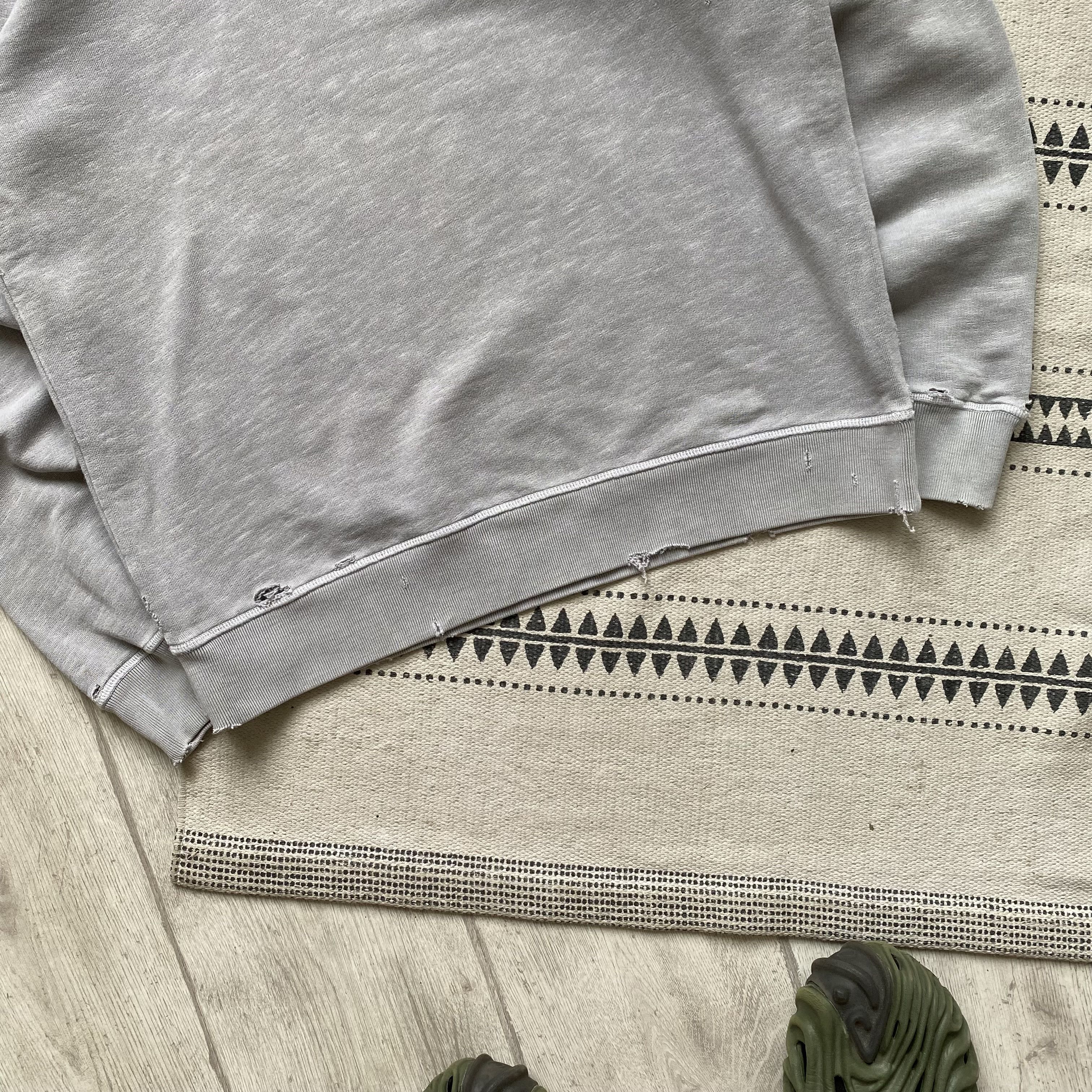 Allsaints Vintage ALLSAINTS Distressed sweatshirt Gray Sonewash Size US M / EU 48-50 / 2 - 3 Thumbnail