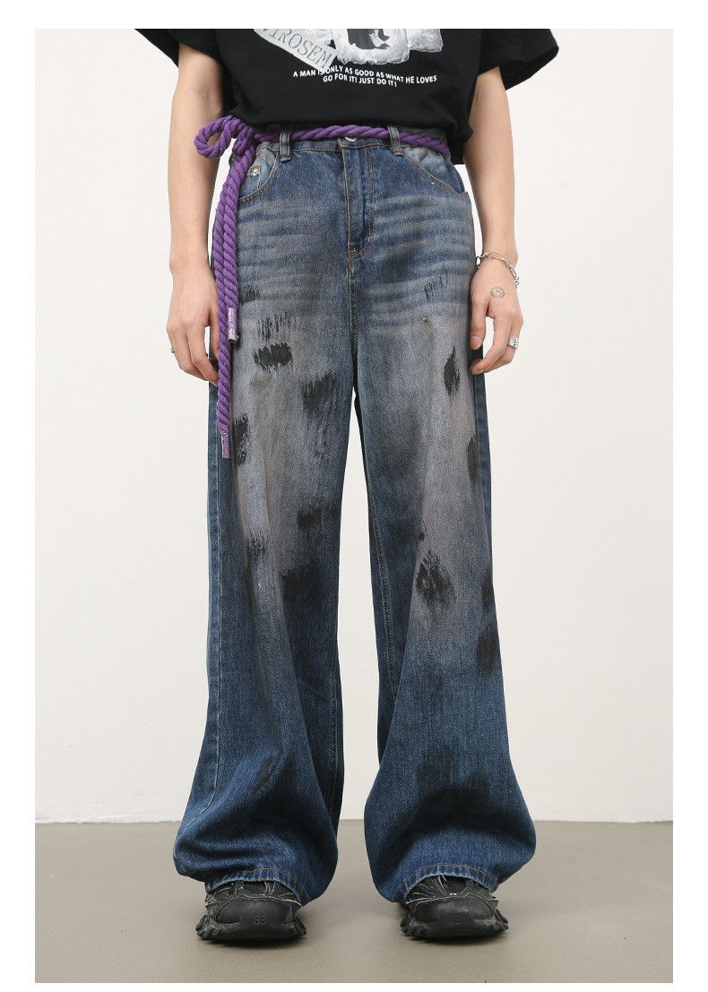 Japanese Brand × Jean American high street retro ink-splashed jeans for men Size US 32 / EU 48 - 1 Thumbnail