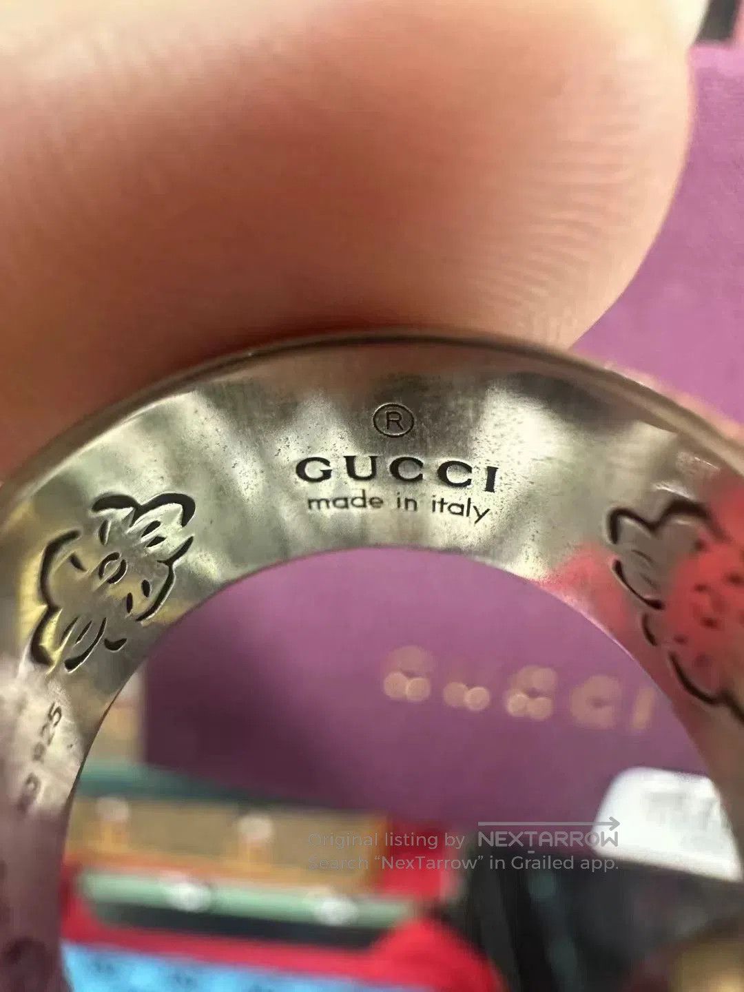 Gucci Gucci 'Blind Love' Silver Ring. Size ONE SIZE - 3 Thumbnail