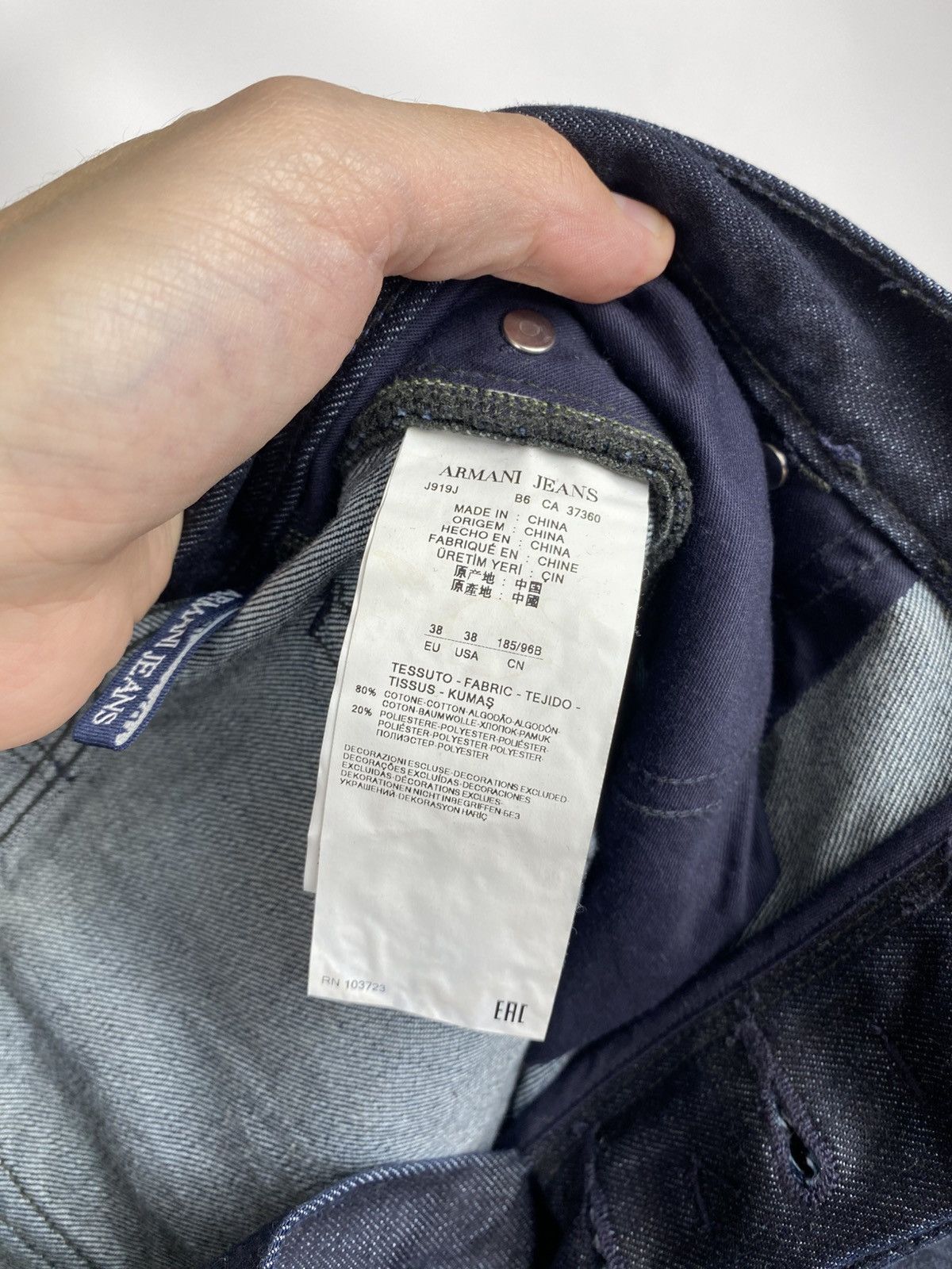Armani Armani Jeans Men Straight Jeans Dark Blue size 38 x 34 Size US 38 / EU 54 - 11 Thumbnail