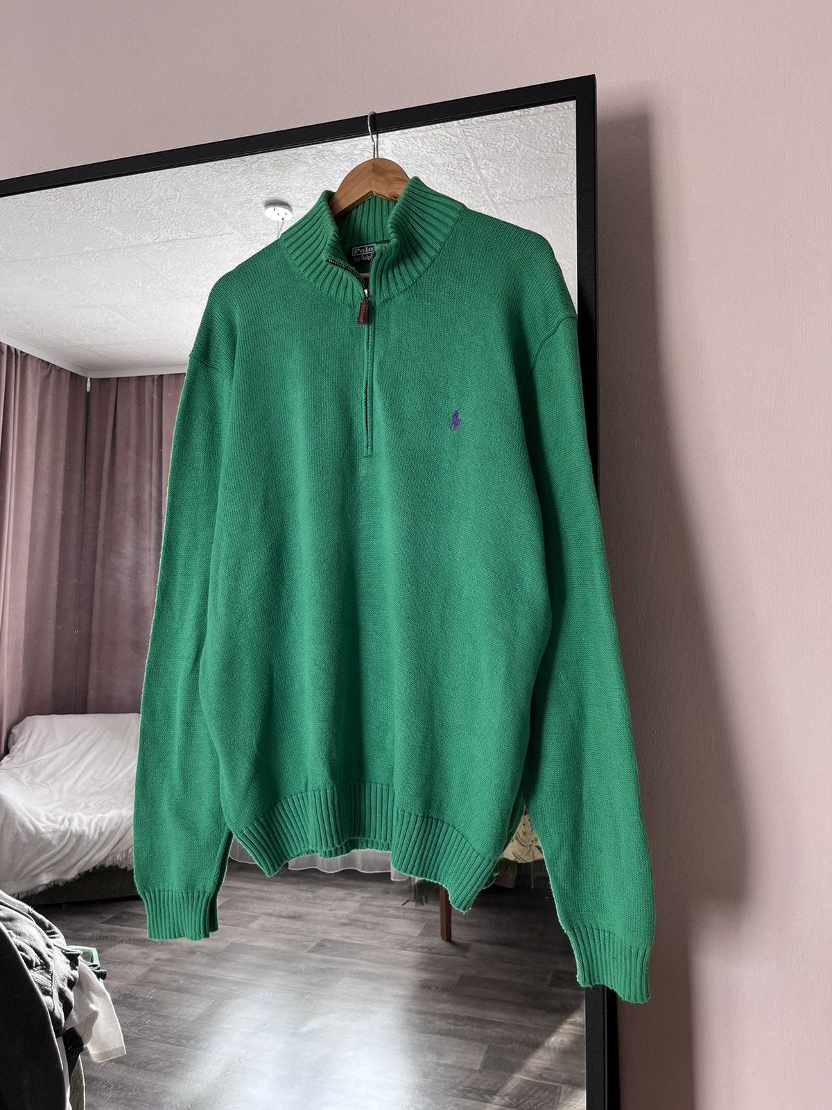 Polo Ralph Lauren Vintage Polo Ralph Lauren Half Zip Sweater Size US XXL / EU 58 / 5 - 3 Thumbnail