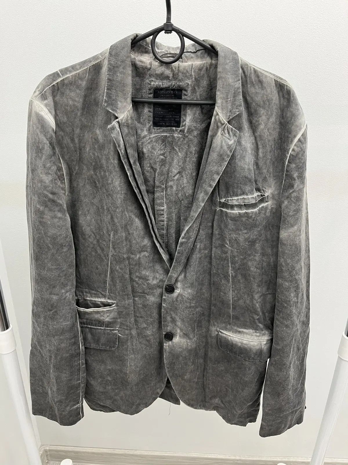 Allsaints Allsaints Brunswick Garment Dyed Blazer Size 44R - 1 Thumbnail