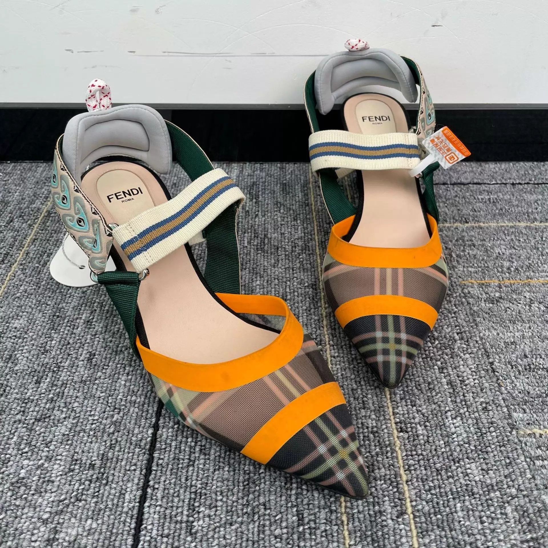 Fendi Fendi Color Blocked Mesh High Heels Size 37 Size US 6.5 / IT 36.5 - 3 Thumbnail