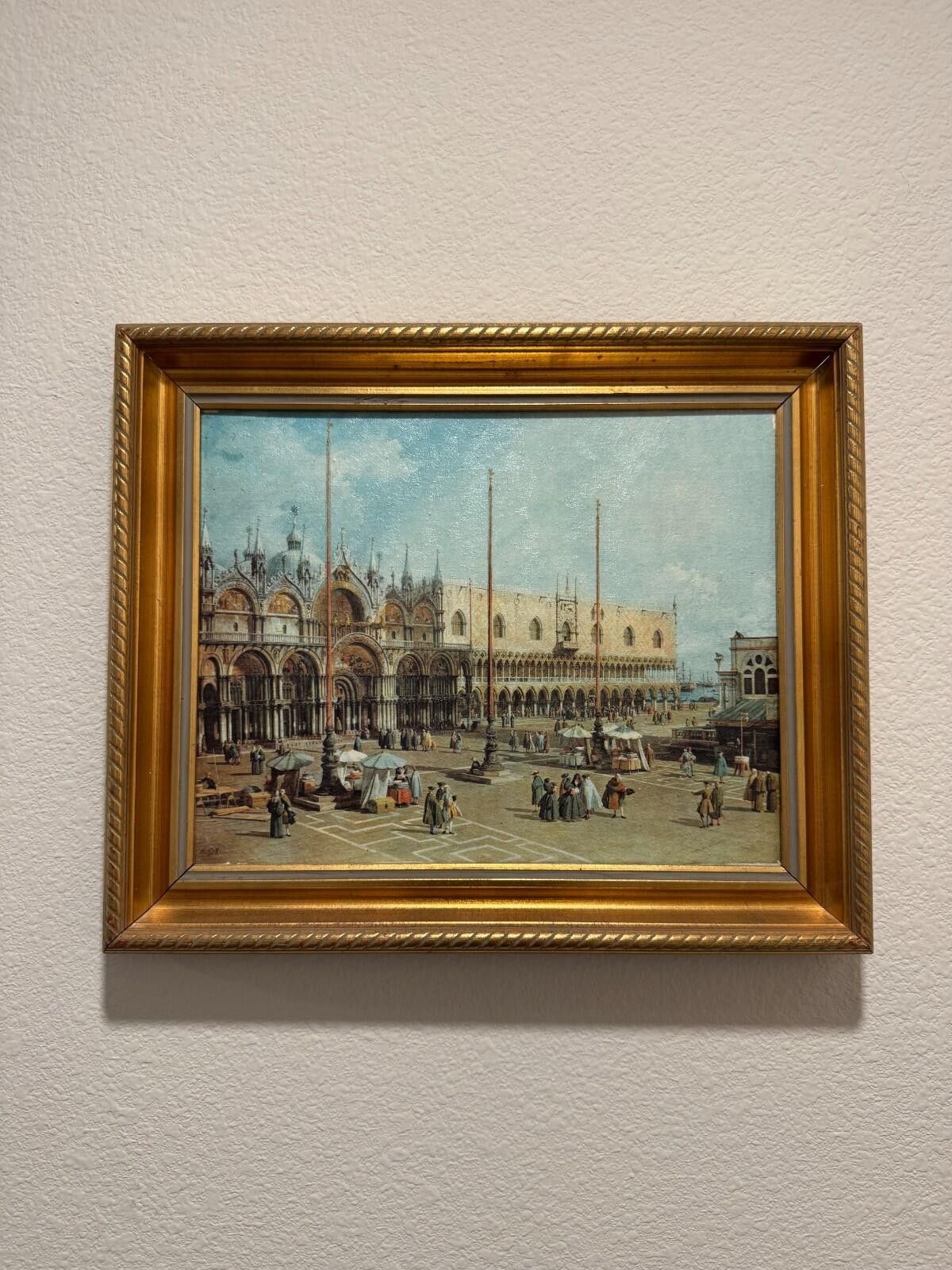 Other Vintage Framed Canaletto Reproduction Print Piazza San Marco Size ONE SIZE - 1 Thumbnail