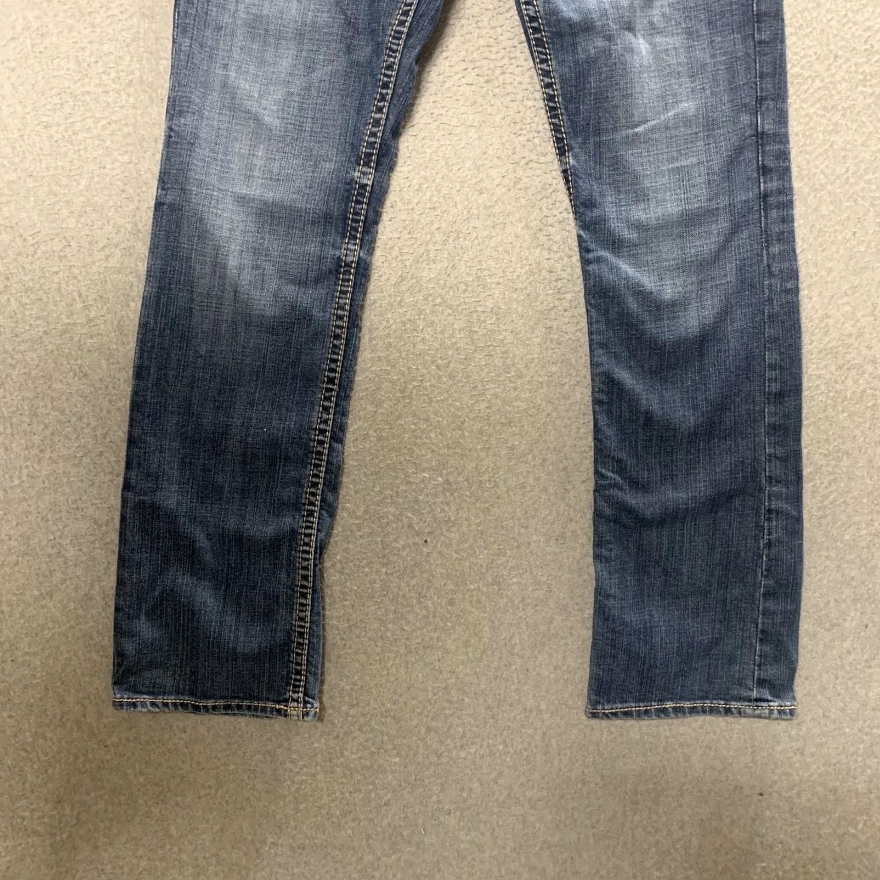 BKE BKE Denim Jeans Blue 31R Regular Jake Straight Leg Ankle Length Mens Size US 31 - 3 Thumbnail