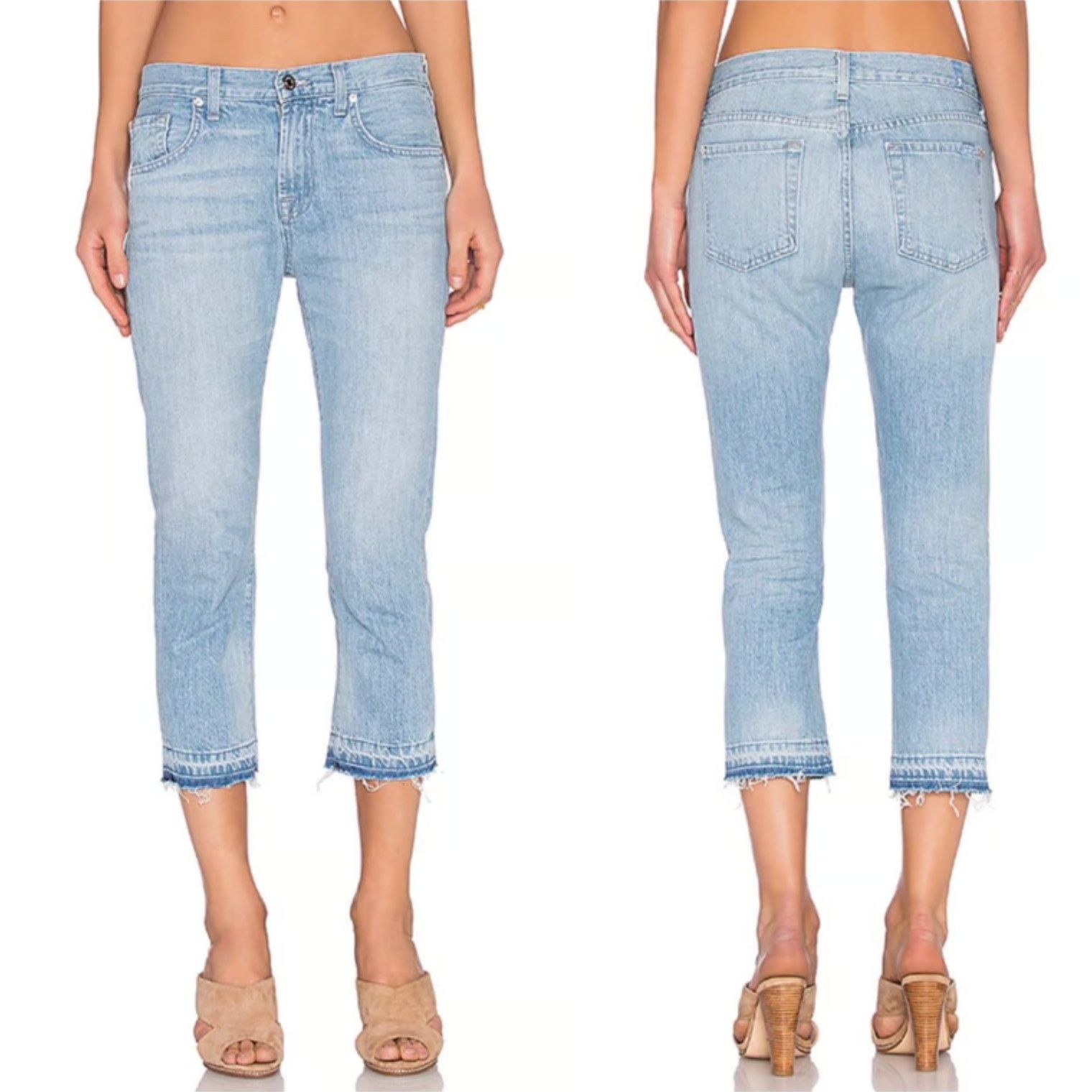 7 For All Mankind 7 for All Mankind cropped relaxed distressed skinny jean 26 Size 26" / US 2 / IT 38 - 1 Thumbnail