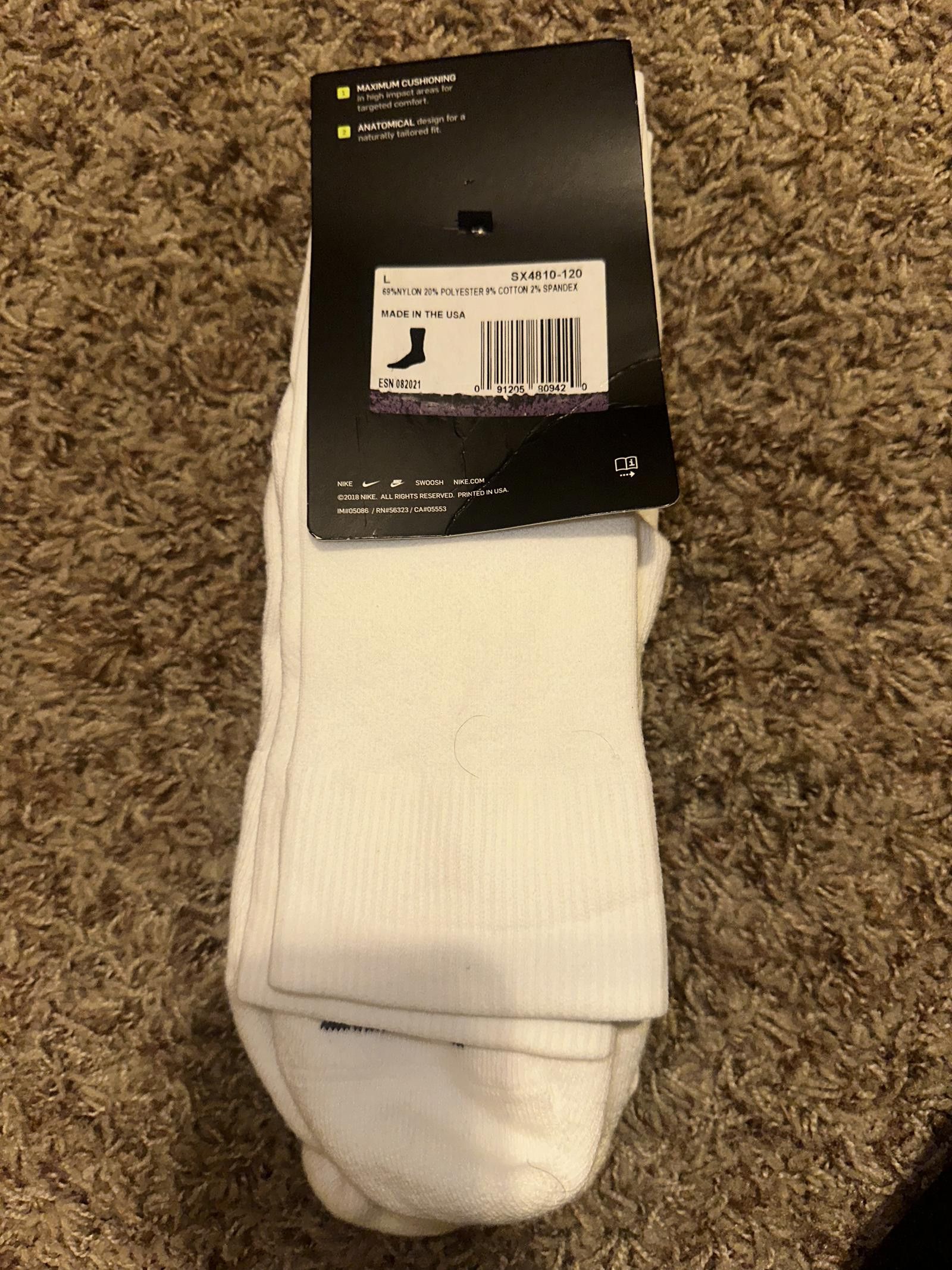 Nike Nike Vapor Knee-High Baseball Training Socks 2 Pack SX4810 Size ONE SIZE - 4 Thumbnail