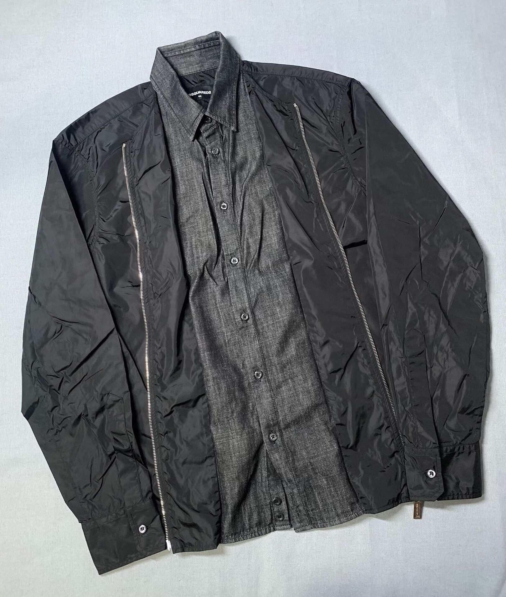Dsquared2 Dsquared2 Layered Nylon Denim Shirt Size US S / EU 44-46 / 1 - 1 Thumbnail