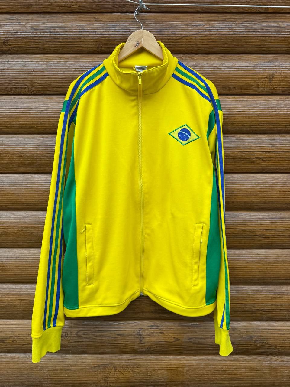 Adidas Adidas Brazil Football Jacket Soccer Track Top Size US XL / EU 56 / 4 - 1 Thumbnail