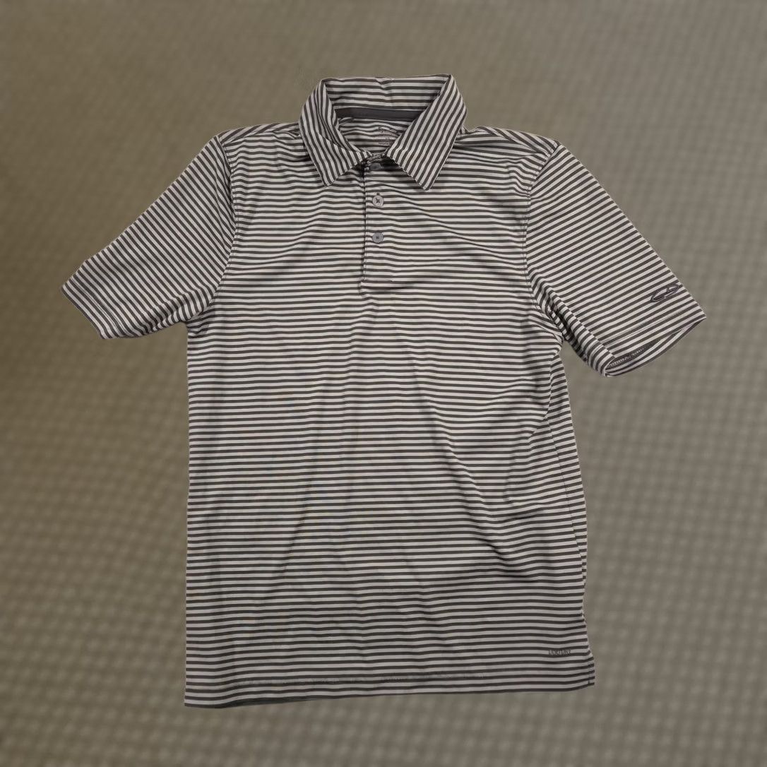 Champion C9 by Champion Polo Shirt Mens Small Gray Stripe GO DRY Golf Athletic Polo Shirt Mens S Gray Stripe Sport Shirts Size US S / EU 44-46 / 1 - 1 Thumbnail