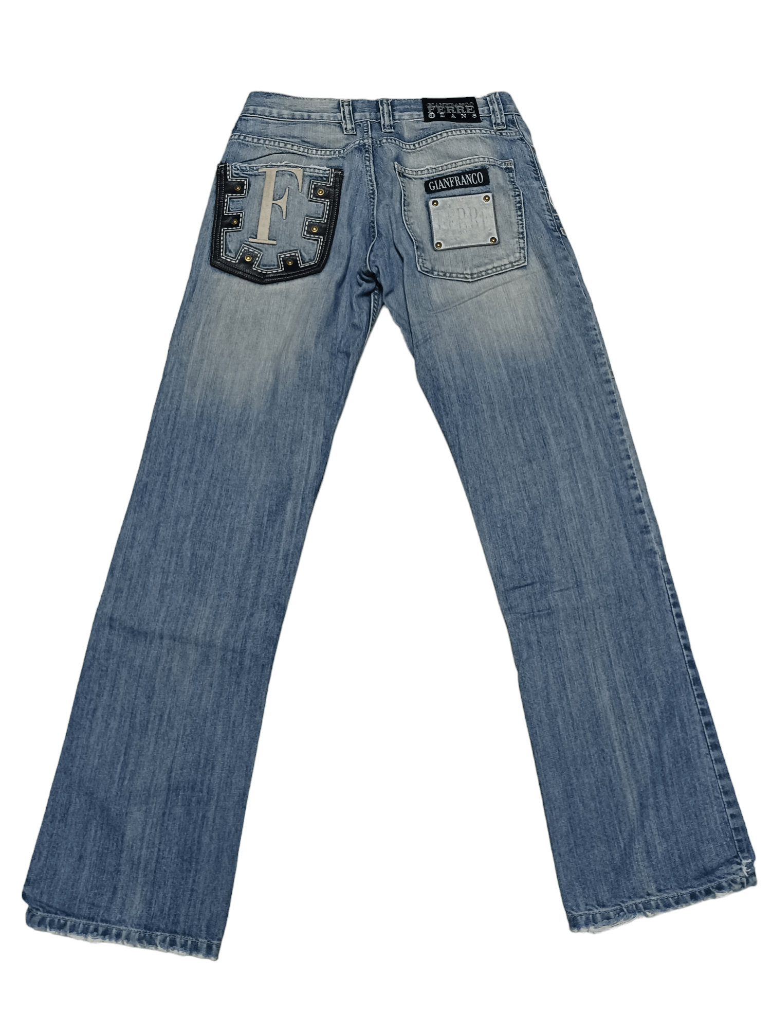 Gianfranco Ferre GIANFRANCO FERRE DISTRESSED BIGLOGO AVANT GARDE JEANS DENIM Size US 31 - 2 Thumbnail