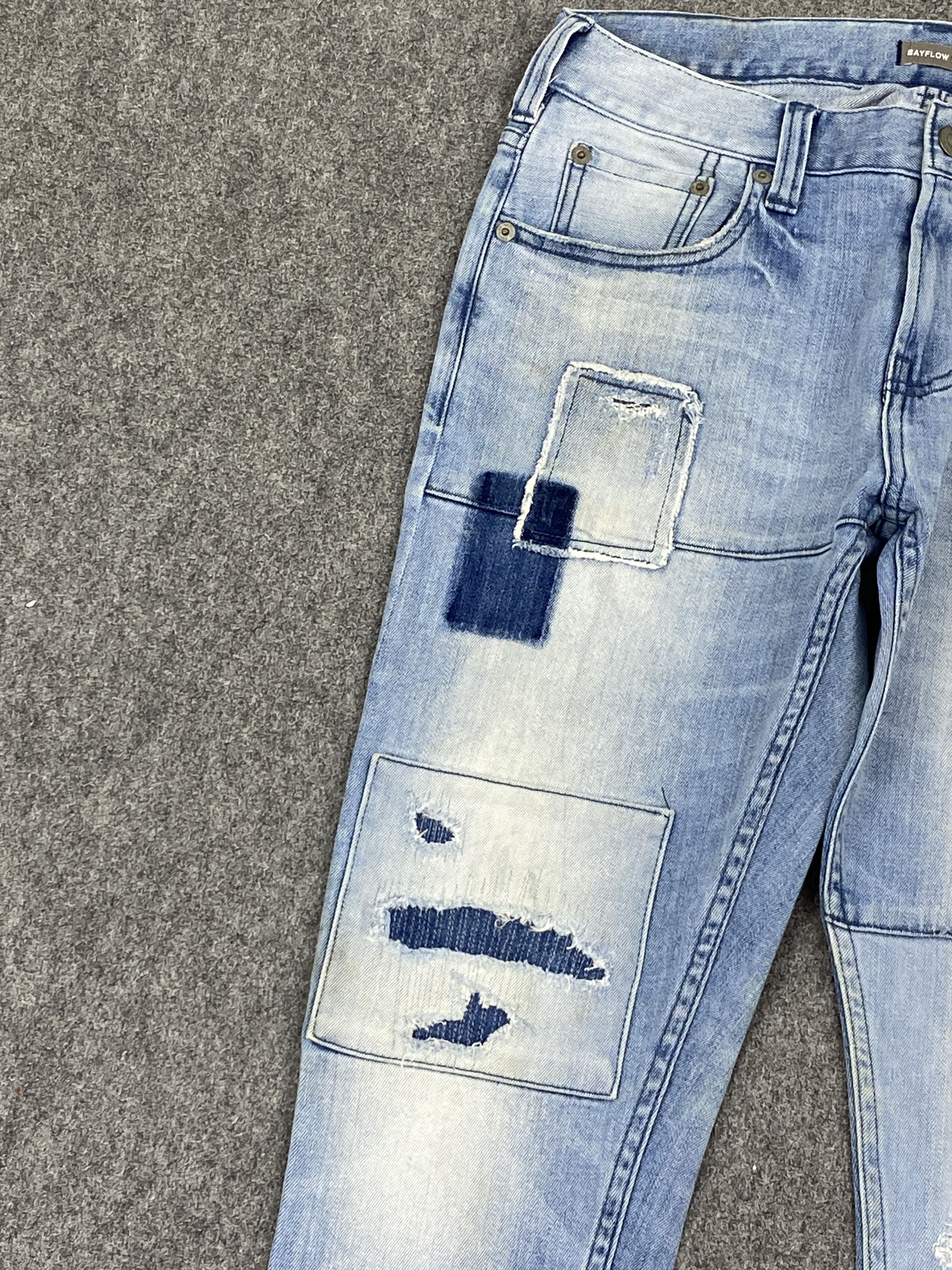 Japanese Brand Vintage Bayflow Denim Patches Skinny Jeans DP2720 Size US 30 / EU 46 - 11 Thumbnail