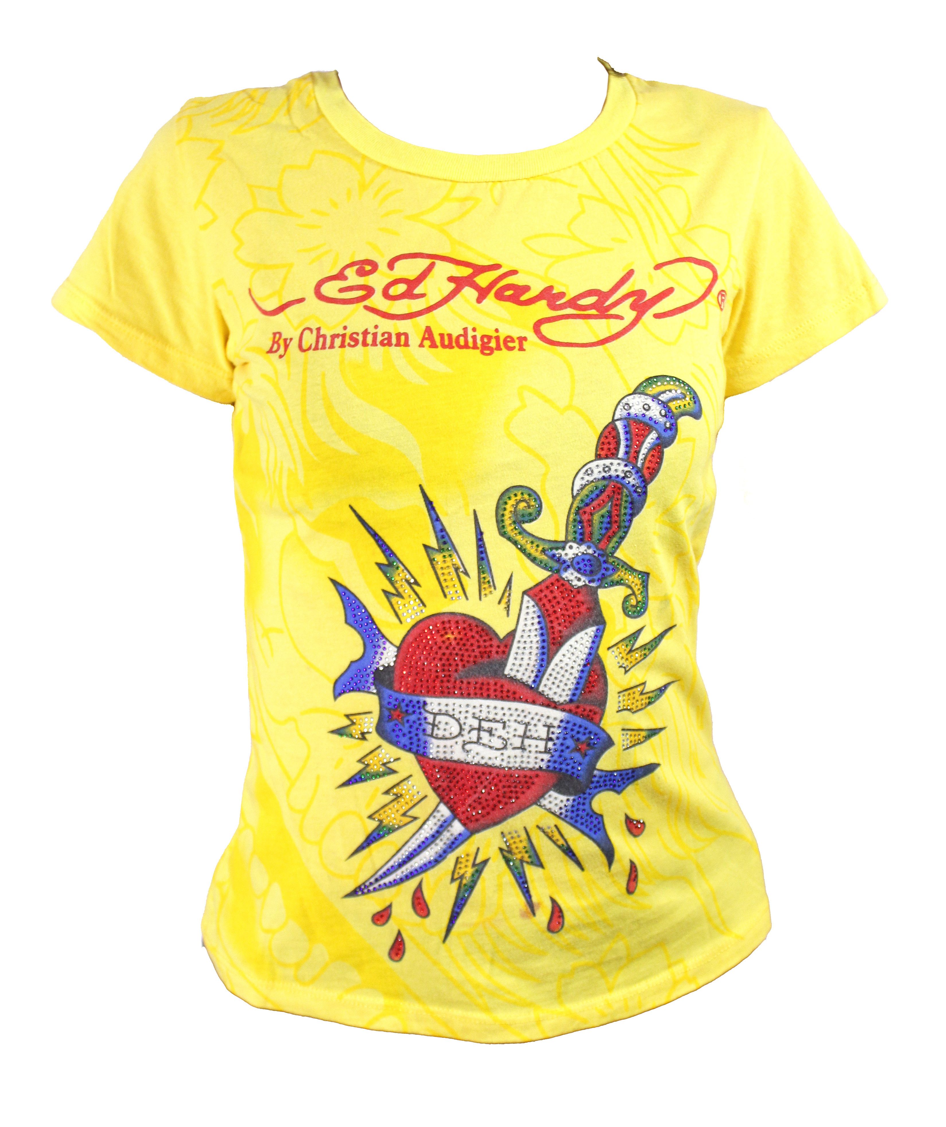 Christian Audigier Y2K Big Logo T-Shirt Vintage Size L / US 10 / IT 46 - 2 Thumbnail