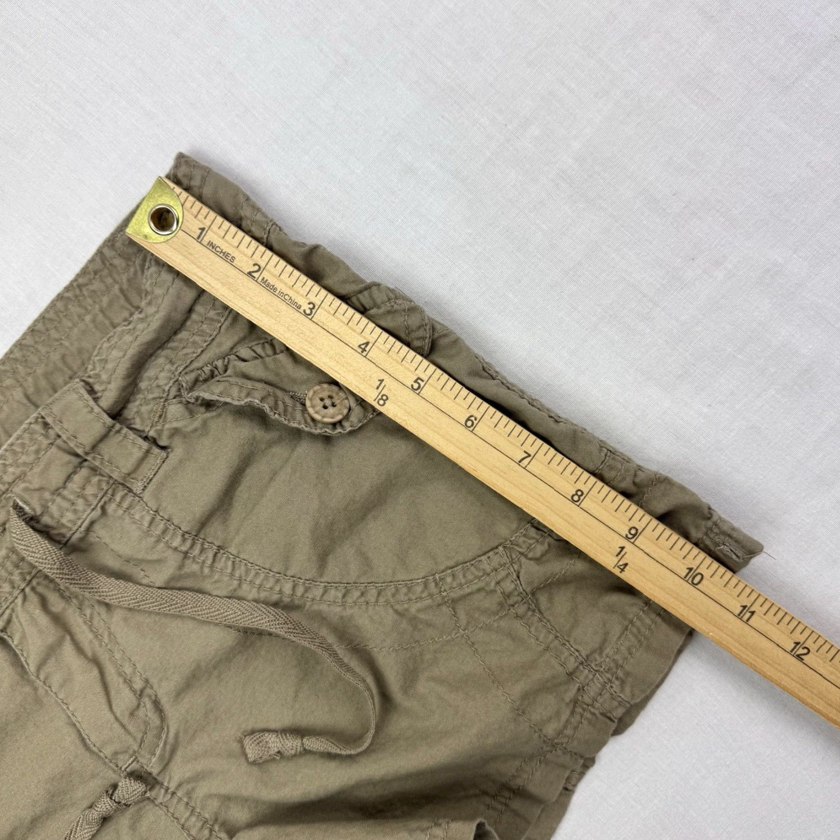 Vintage Vintage Union Bay Shorts Womens 7 Brown Hipster Y2K 90s Short Shorts Drawstring Chino Casual Womens Size 28" / US 6 / IT 42 - 6 Thumbnail
