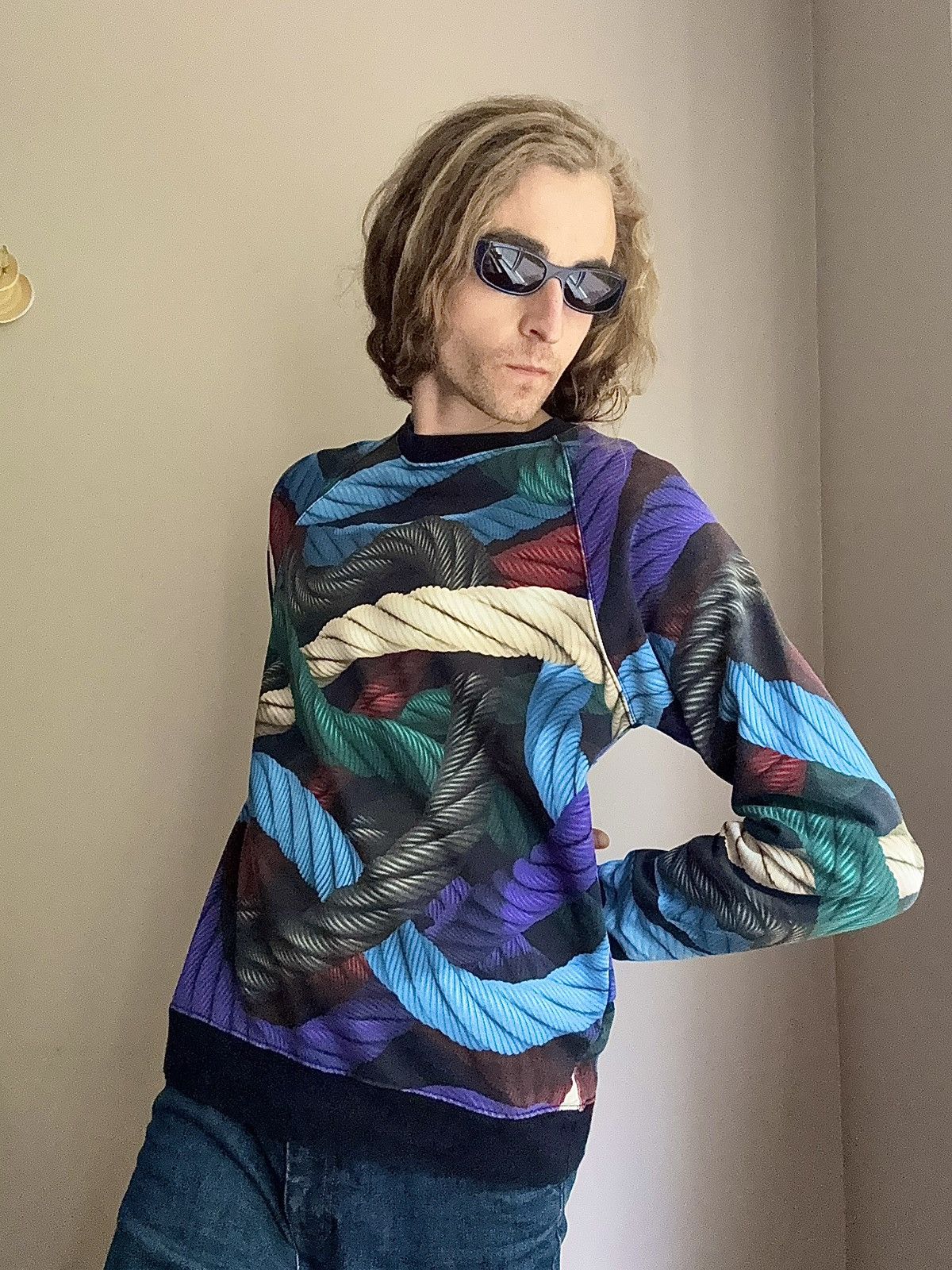Christopher Kane Christopher Kane Trompe-l'œil Magnified Yarn Print Sweater Size US M / EU 48-50 / 2 - 5 Thumbnail