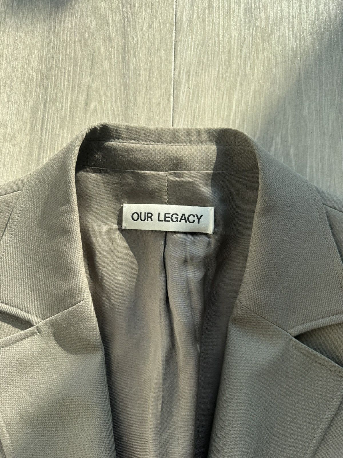Our Legacy Our Legacy Grey Wool Single-Breasted Jacket Size 52R - 3 Thumbnail