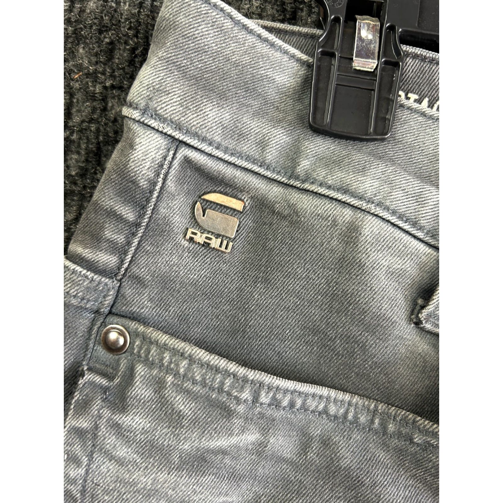 G-Star G-Star Raw D-Staq Jeans 3D Super Slim Denim 30 x 36 Gray Distressed Moto Pockets Mens Size US 30 / EU 46 - 4 Thumbnail