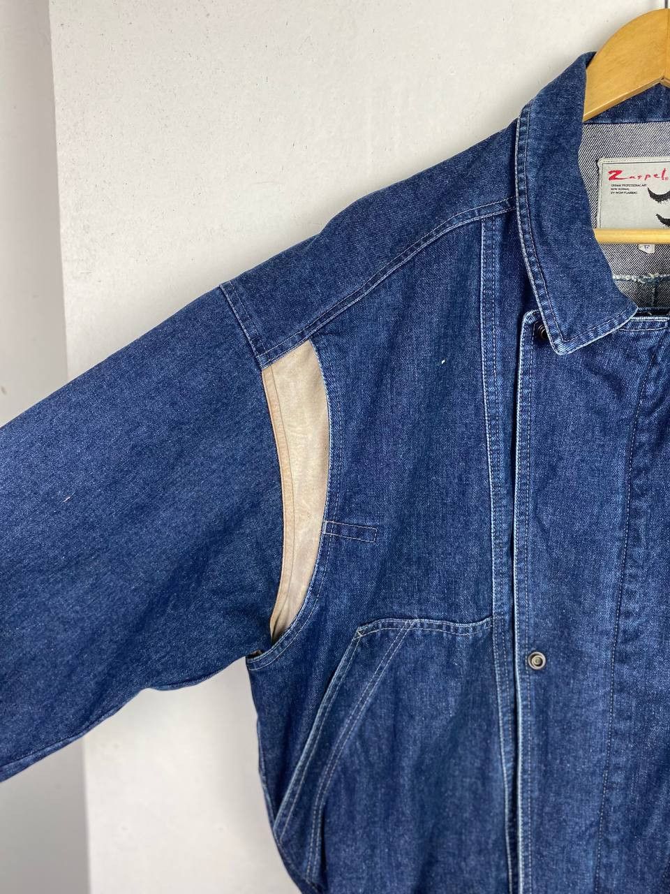 Japanese Brand vintage japanese brand denim jacket bomber style Size US XXL / EU 58 / 5 - 3 Thumbnail