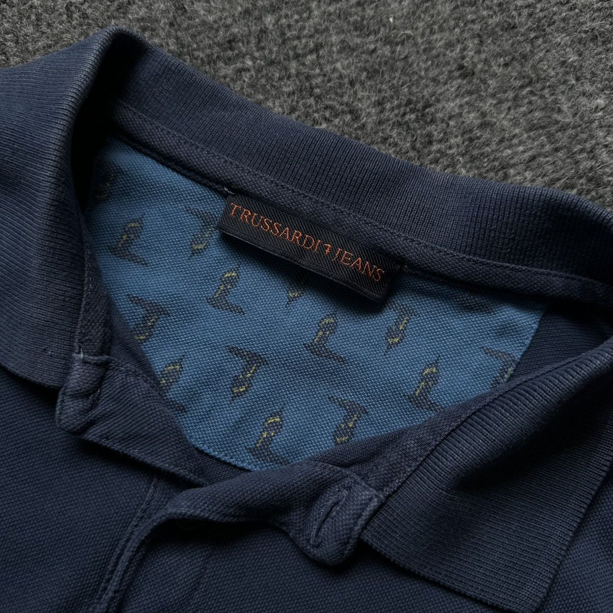 Trussardi Luxury Trussardi Polo Size M Dark Blue Y2K 00s Old Money It Size US M / EU 48-50 / 2 - 10 Thumbnail