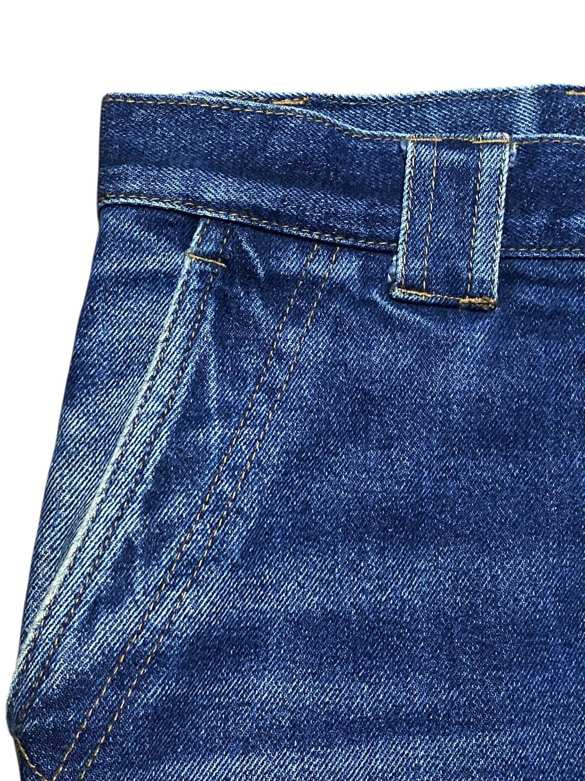 Zanetti Vintage Zanobetti Blue Wash Embroidery Pocket Loose Jeans Size US 31 - 7 Thumbnail