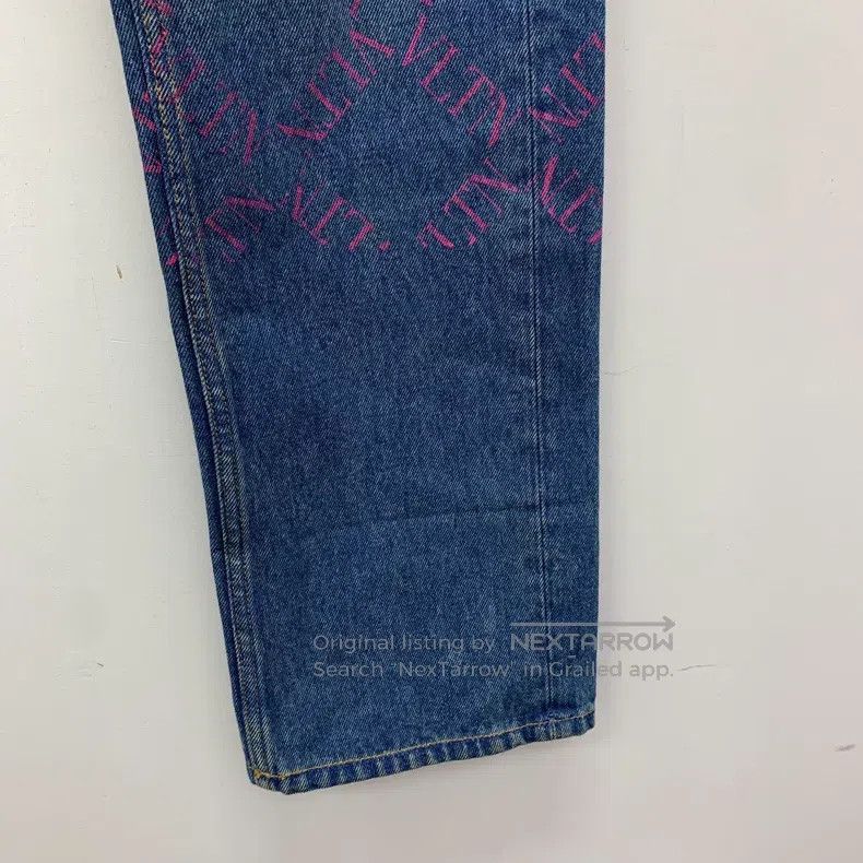Valentino Valentino Blue logo monogram print cotton casual jeans Size US 27 - 5 Thumbnail